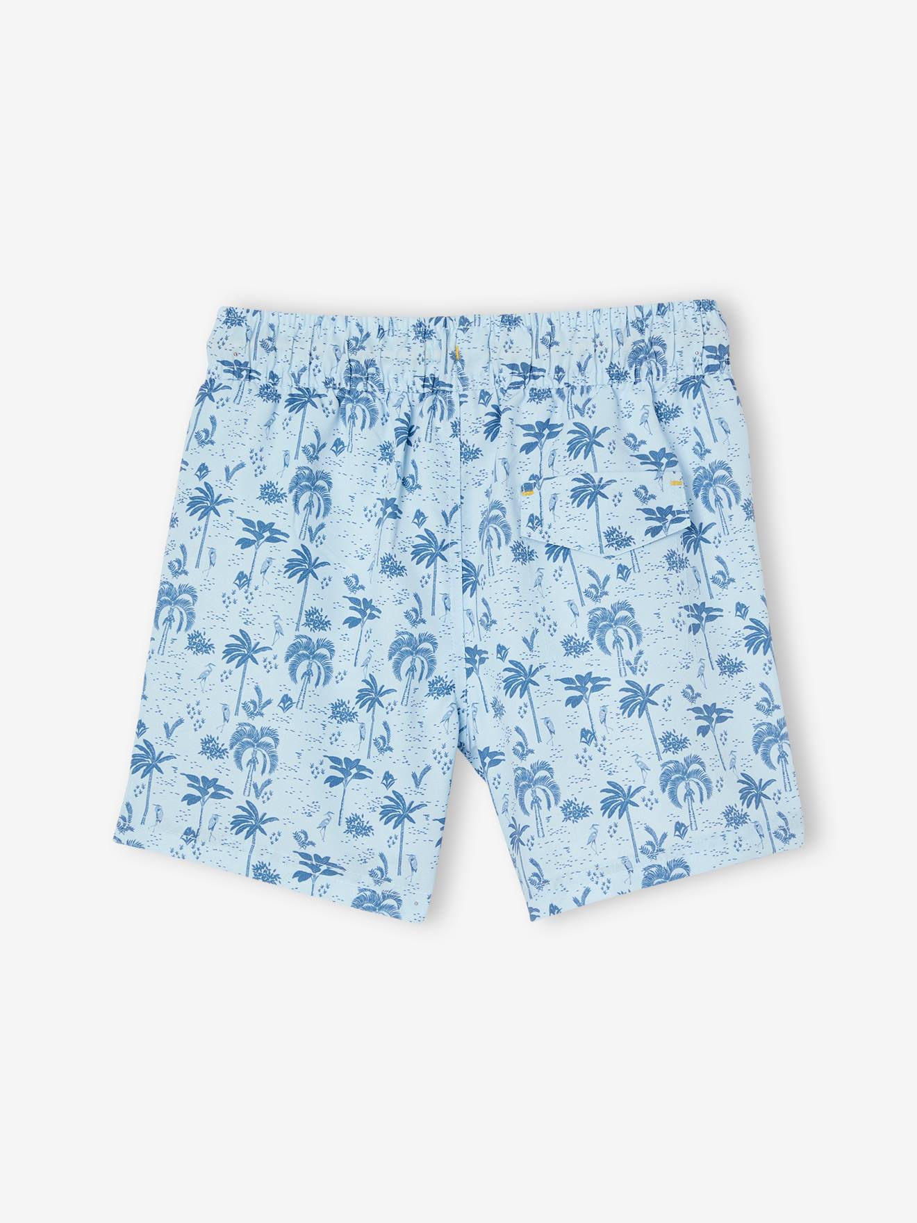 Short de bain imprimé garçon bleu ciel