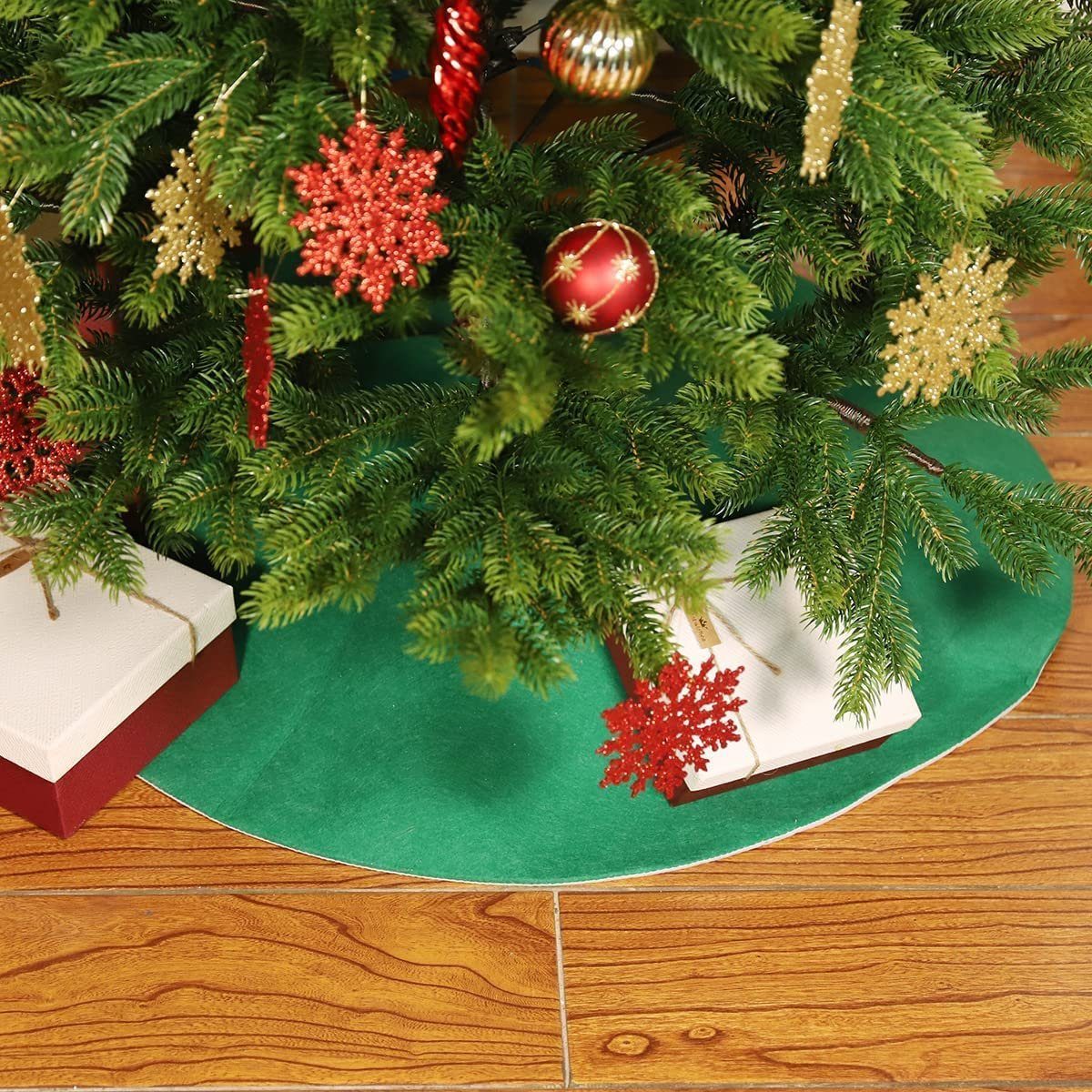 Salcar Weihnachtsbaumdecke Weihnachtsdeko, Christbaumschmuck, Christbaumdecke, Baumteppich Rund, Weihnachtsbaum Rock, Weihnachtsbaum Teppich für Weihnachtsbaumständer