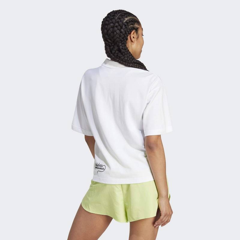 adidas Scribble Embroidery Poloshirt Langarmshirt Damen