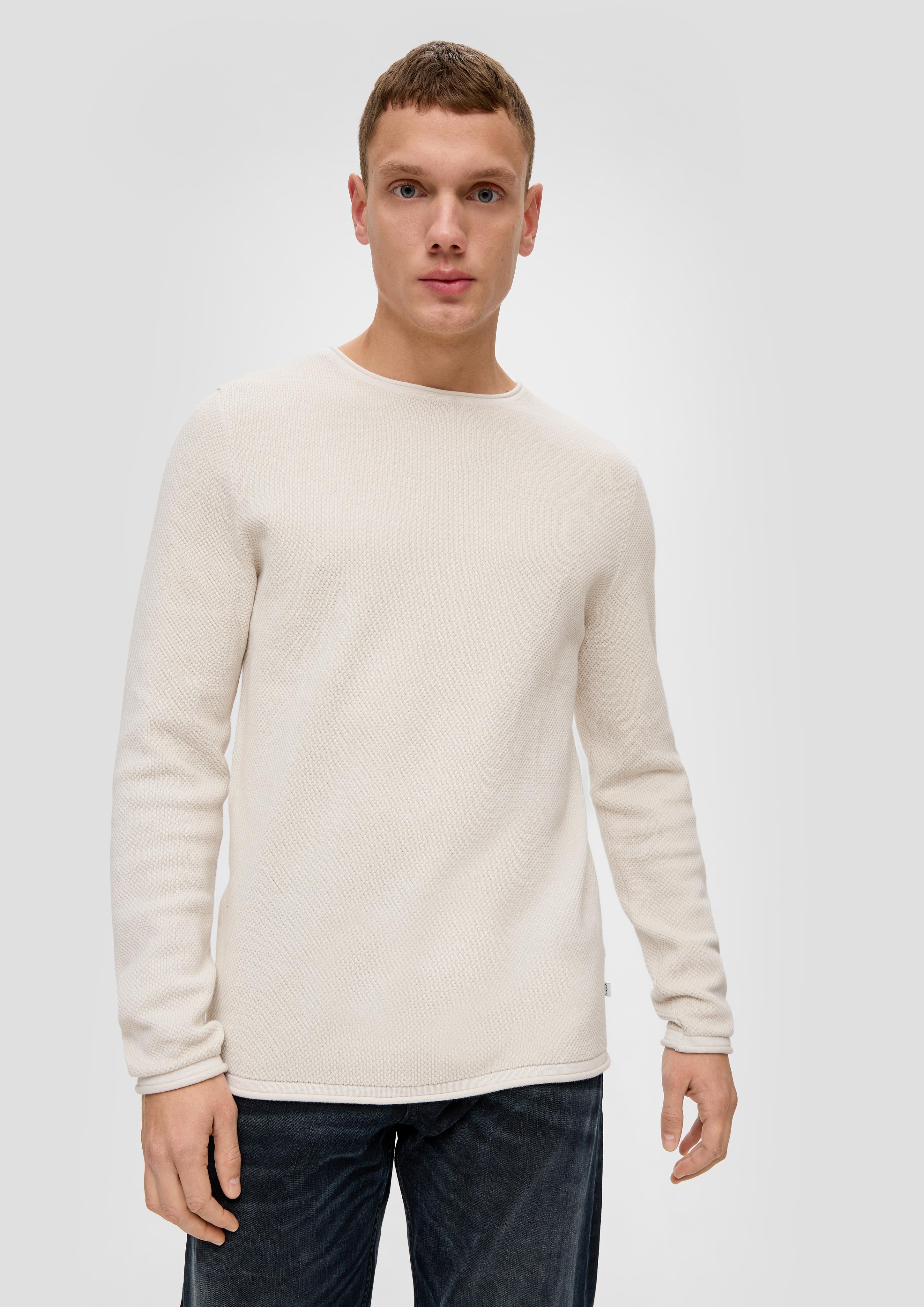 Leichter Strickpullover mit Musterstruktur  2138702-0330