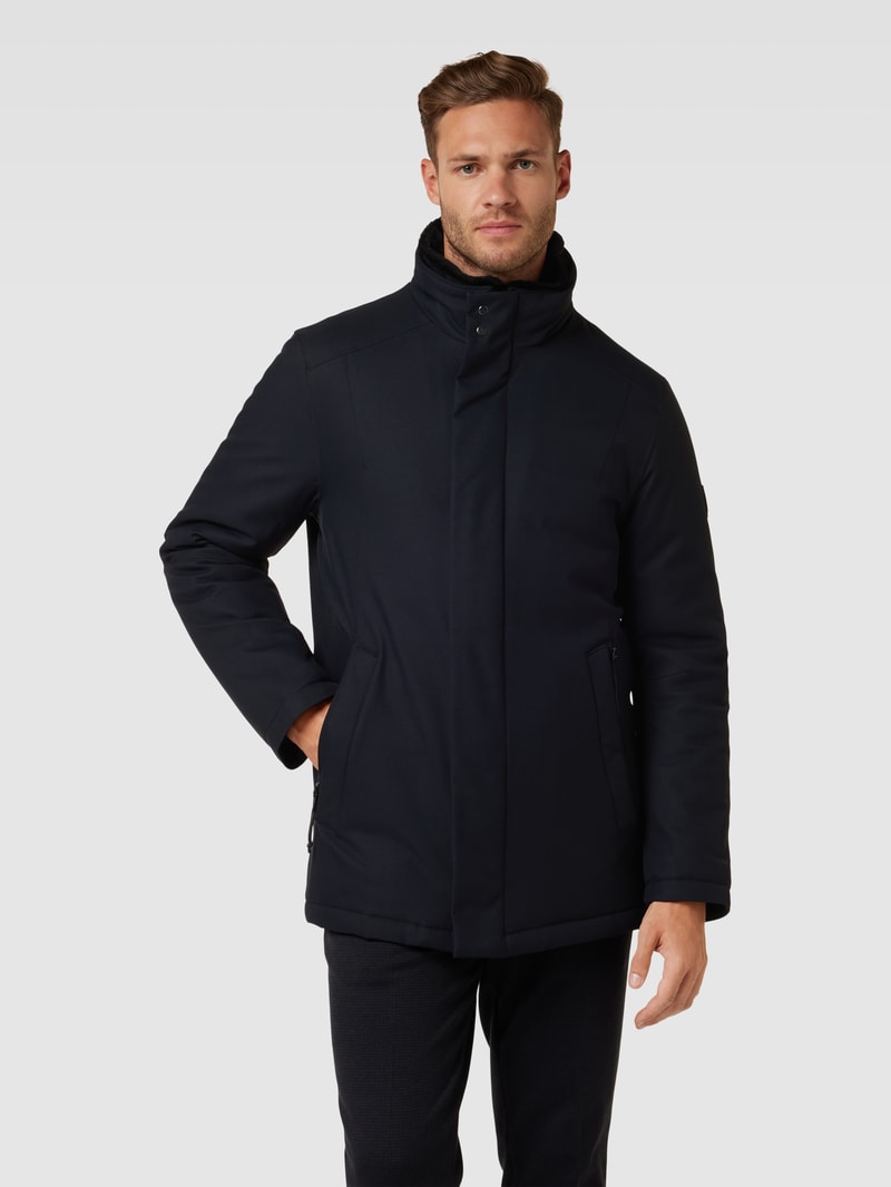 Jacke mit Druckknopfleiste Modell 'PROTECT' in marineblau