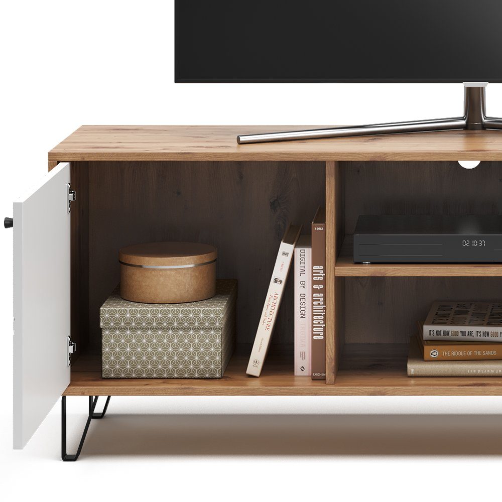 Vicco Lowboard TV-Schrank NIZZA Artisan/Weiß