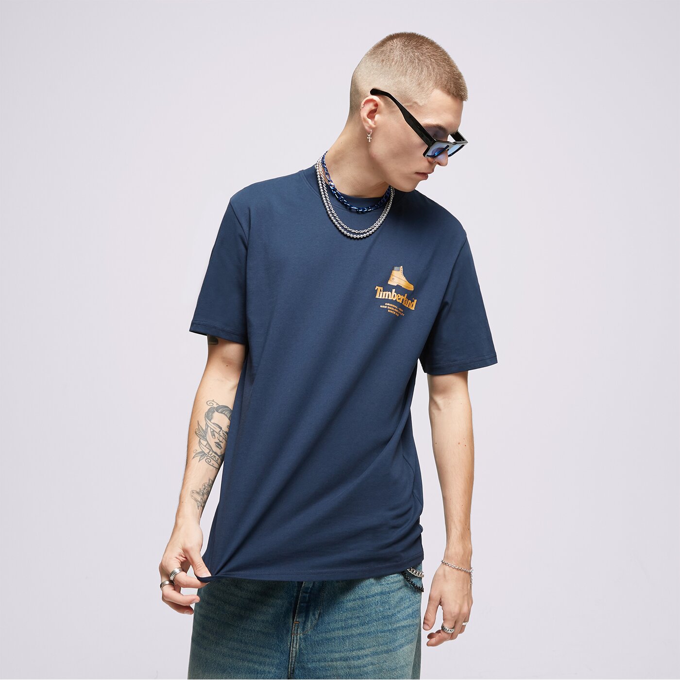 TIMBERLAND T-SHIRT SS BOOT LOGO TEE BOX Dunkelblau