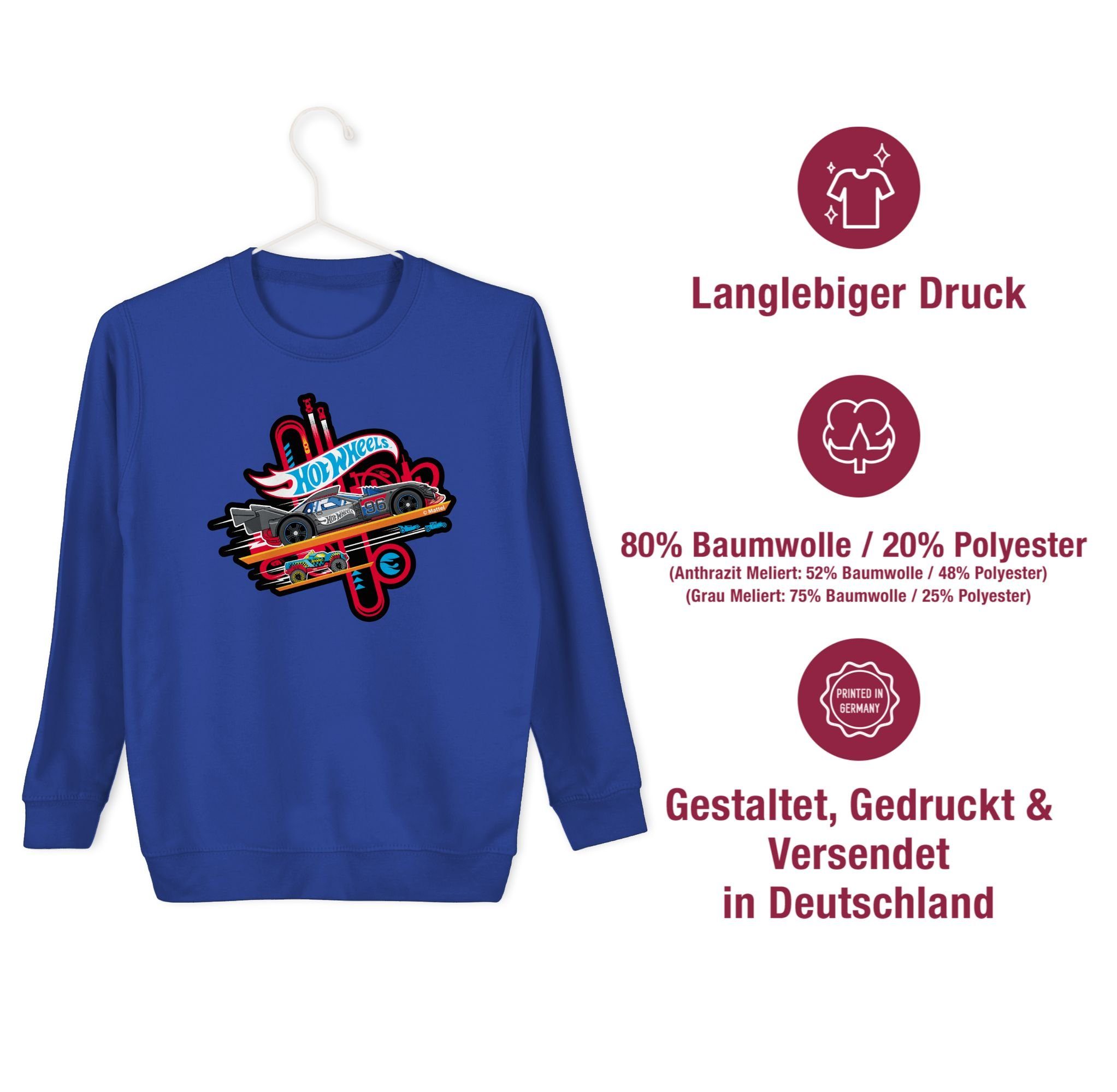Shirtracer Sweatshirt Rennautos Hot Wheels Mädchen