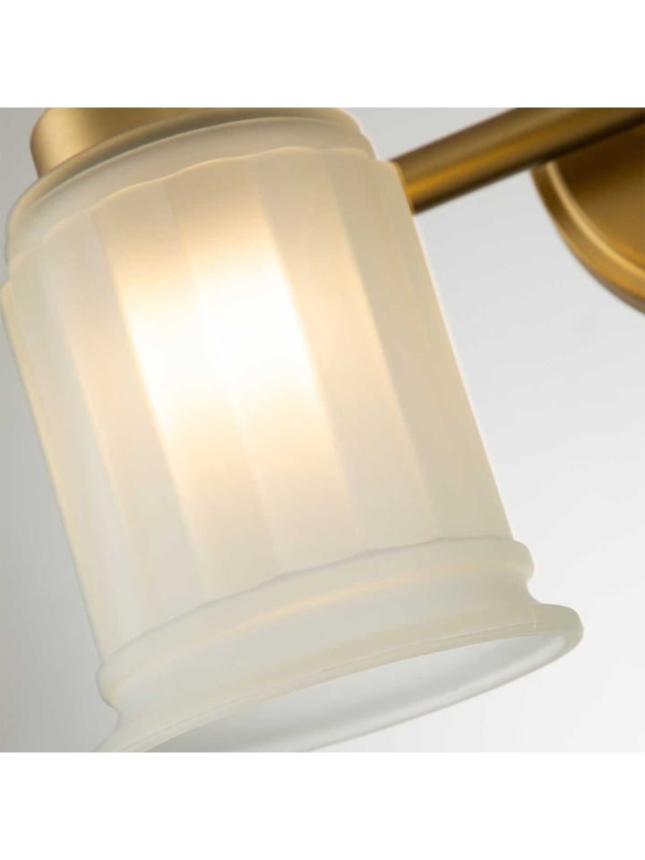 Licht-Erlebnisse Wandlampe EEK B in Messing gebürstet Weiß günstig kaufen onesize