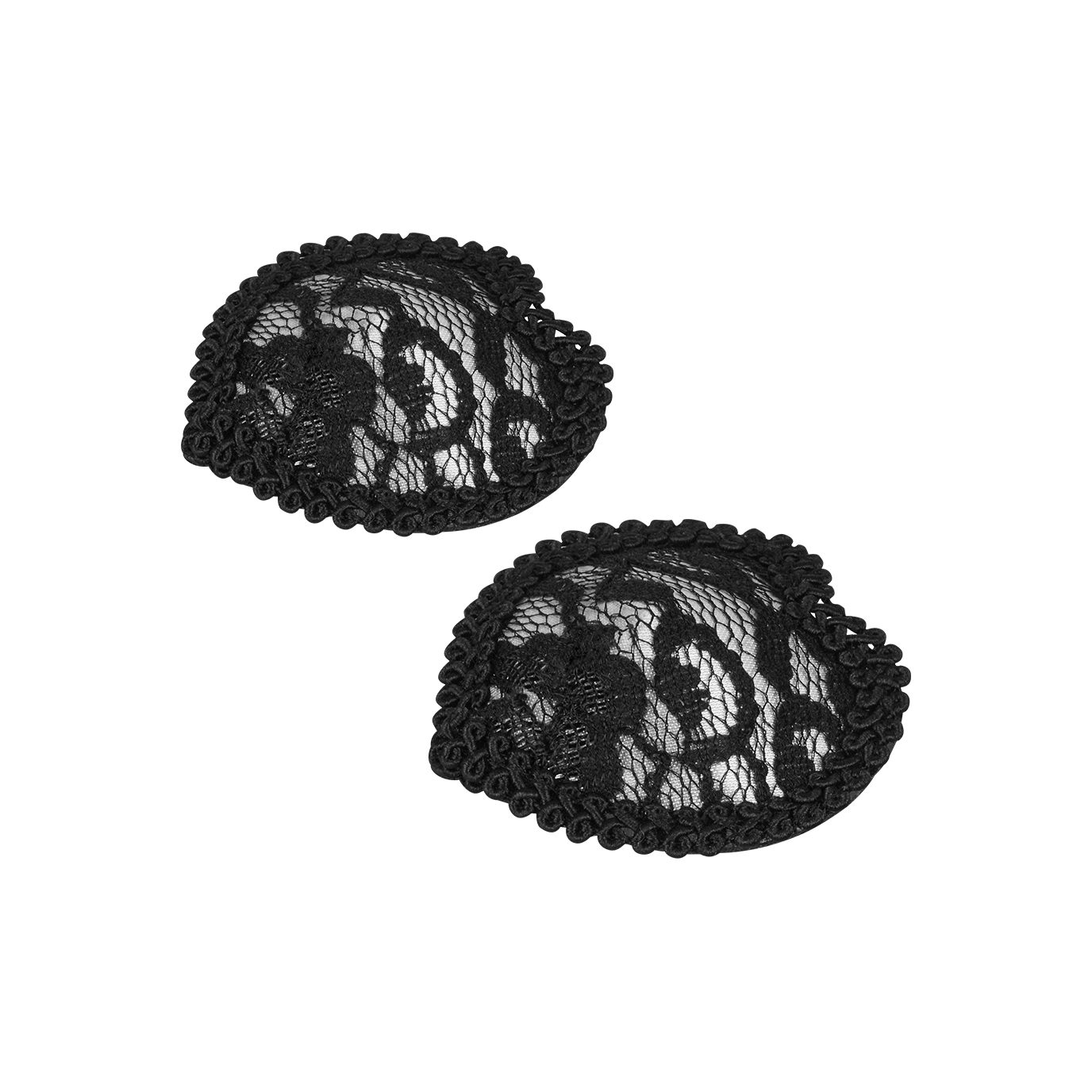 EIS Body EIS, Brustschmuck, Herzförmige Pasties, schwarz-silber, selbstklebend (2-tlg) blickdicht; selbstklebend