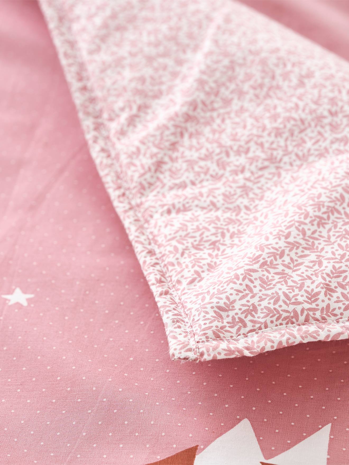 Vertbaudet Kinder Schlafsack MINILI NATURPRINZESSIN Oeko-Tex, personalisierbar - rosa