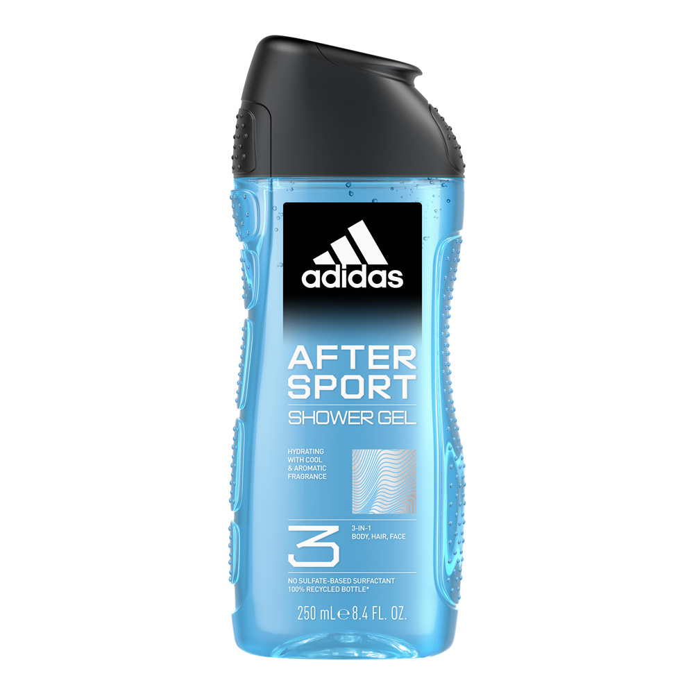 adidas After Sport - Parfum frais et aromatique, Vegan et testé dermatologiquement. Gel douche - 250 ML
