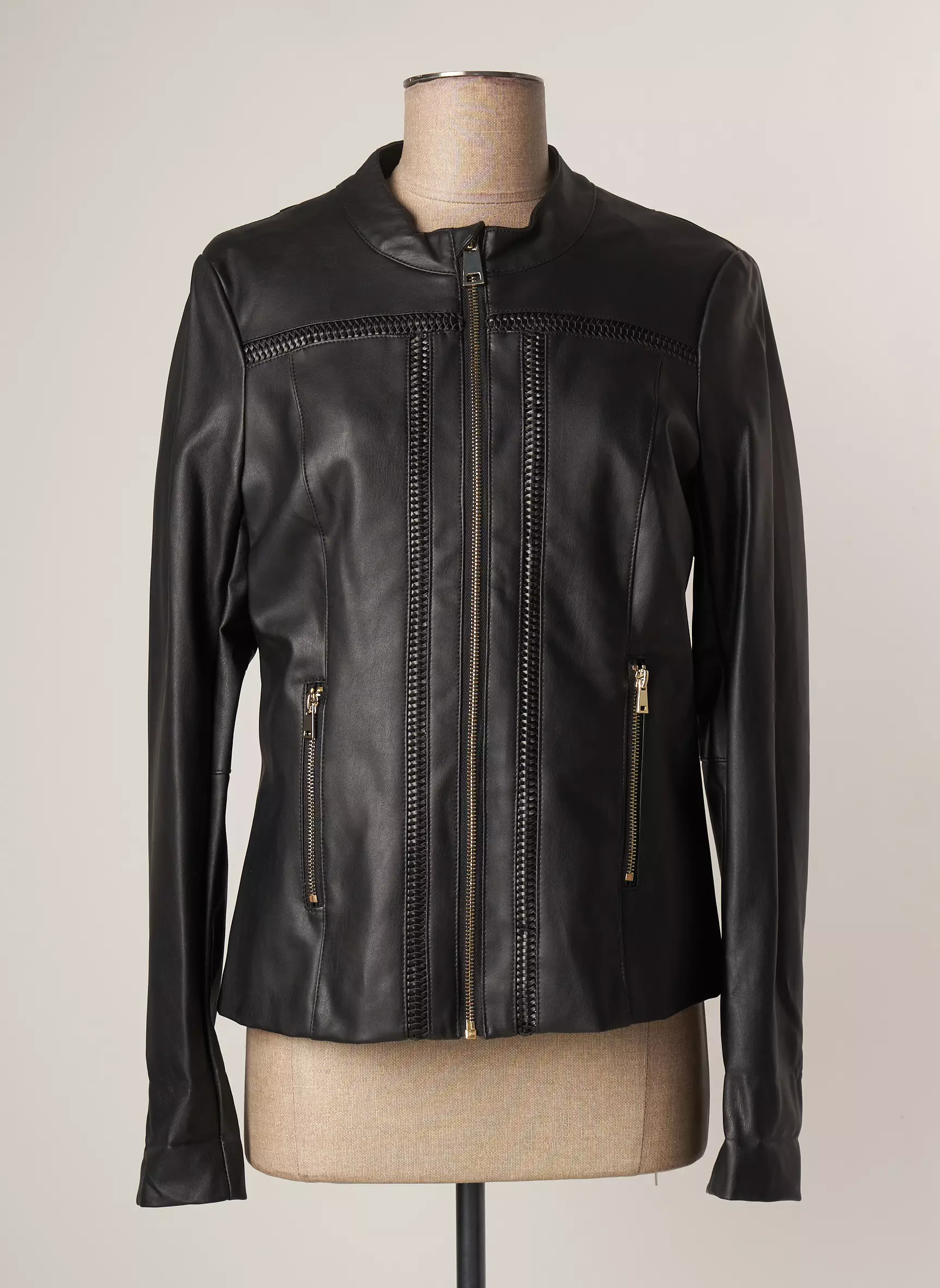 Rever Mile Vestesimilicuir Femme couleur noir