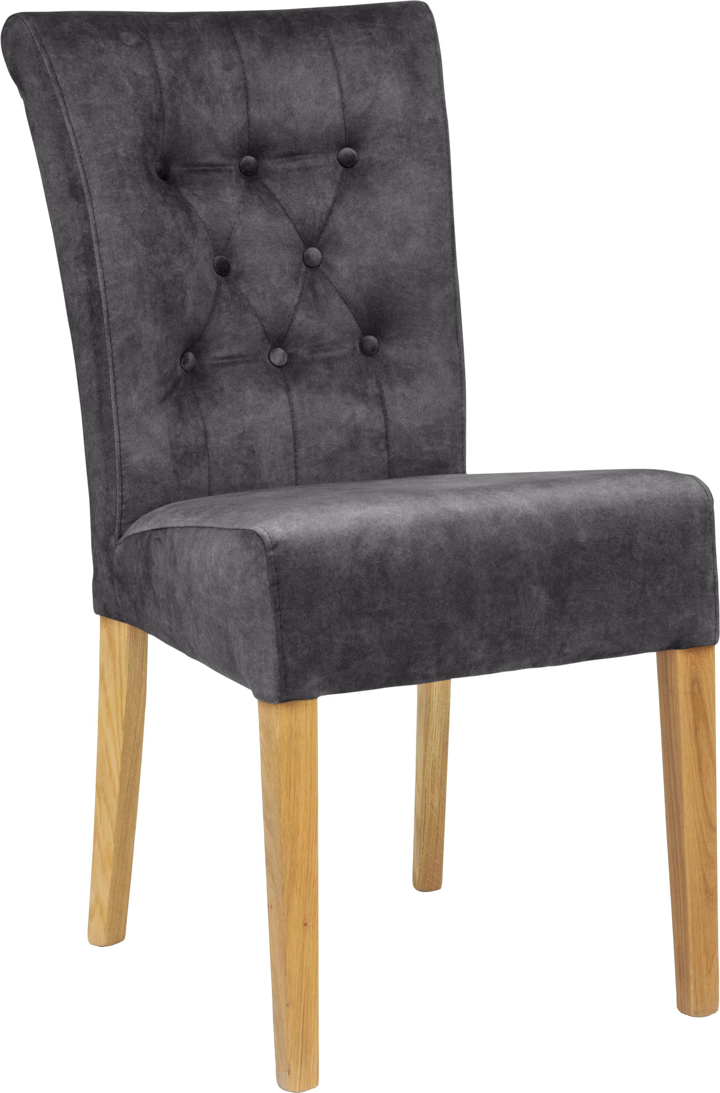 Home affaire Polsterstuhl Queen (Set, 2 St), Esszimmerstuhl mit Knopfheftung, 2er, 4er oder 6er-Set