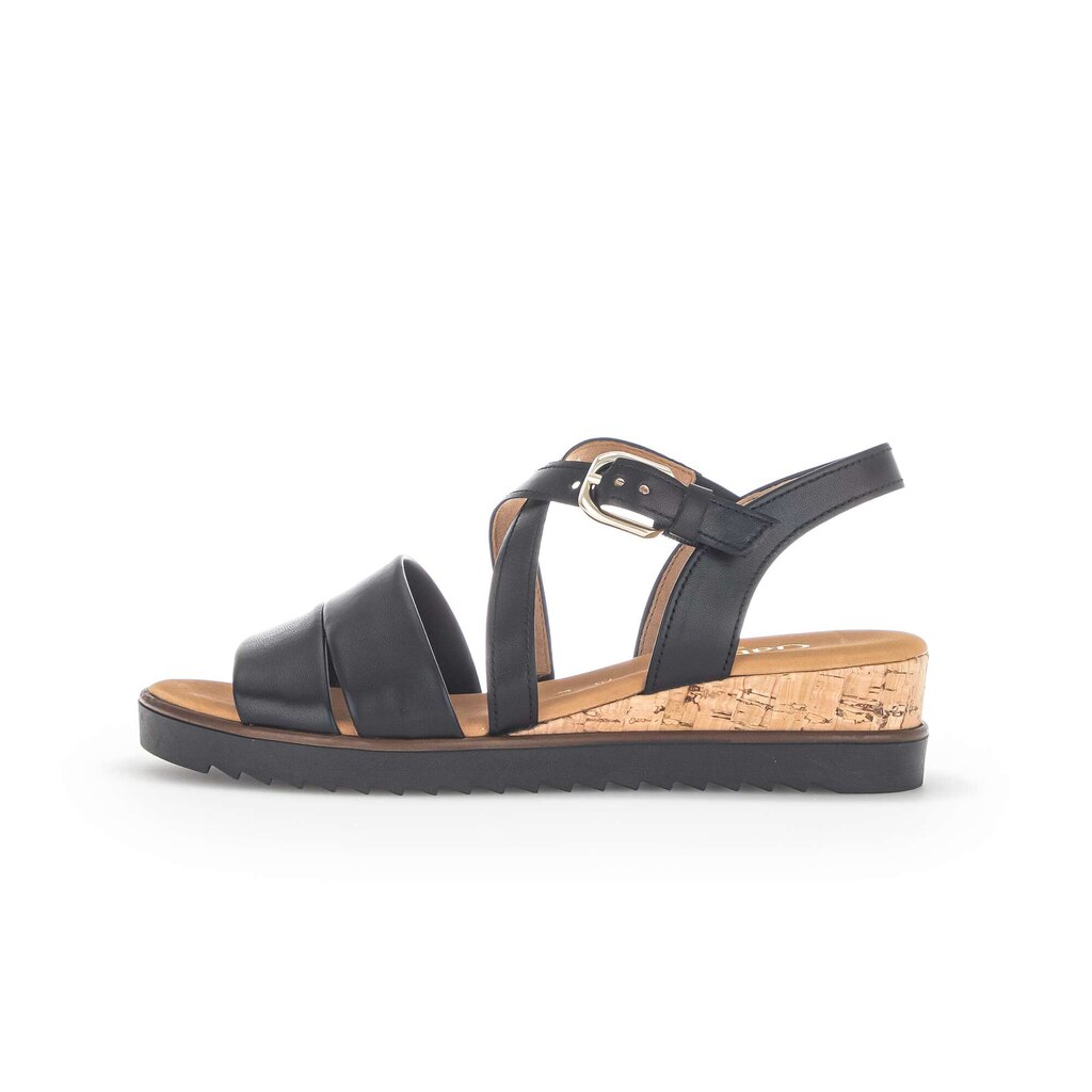 Gabor comfort Keilsandalette schwarz