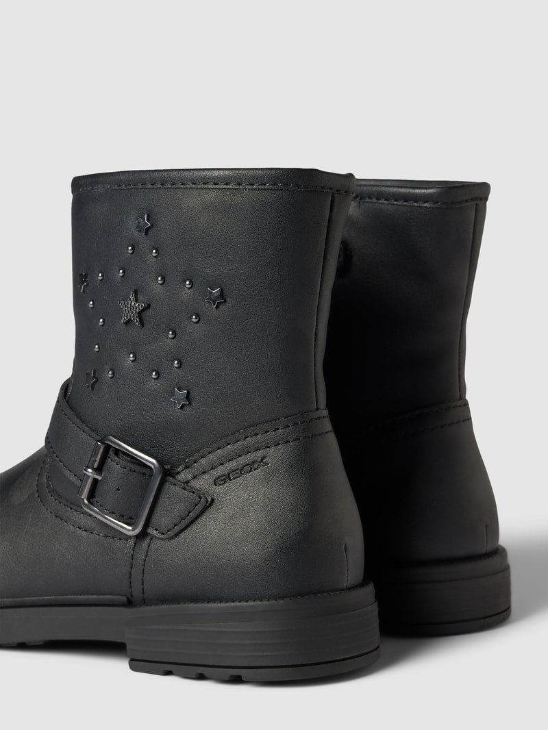 Stiefel mit Dornschließe Modell 'ECLAIR' in schwarz