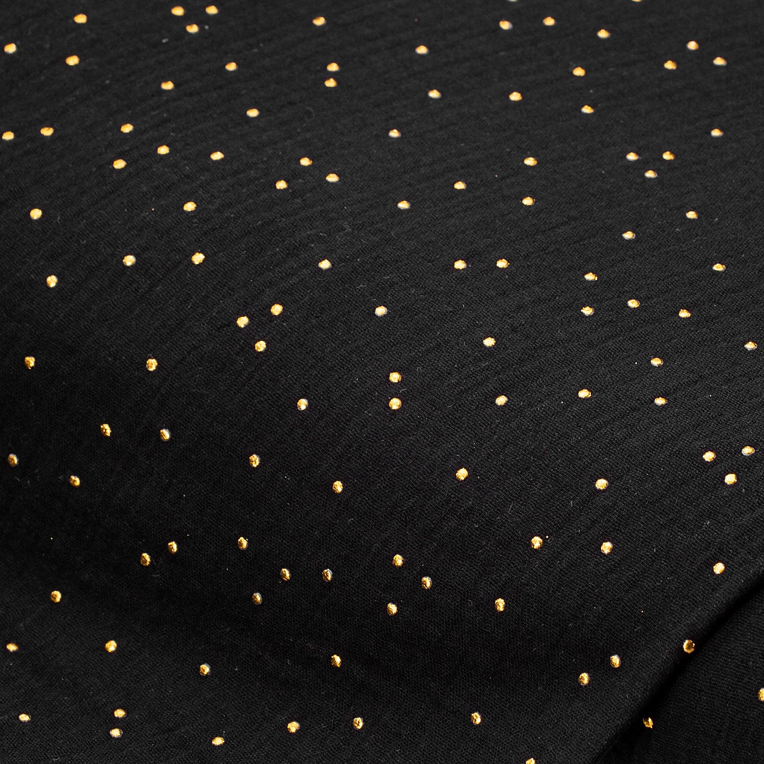Musselin/Doppel-Gaze mit Glitzerdruck 