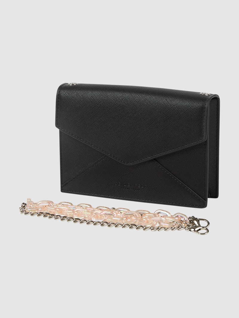 Crossbody Bag mit Saffiano-Struktur Modell 'Kira' in schwarz