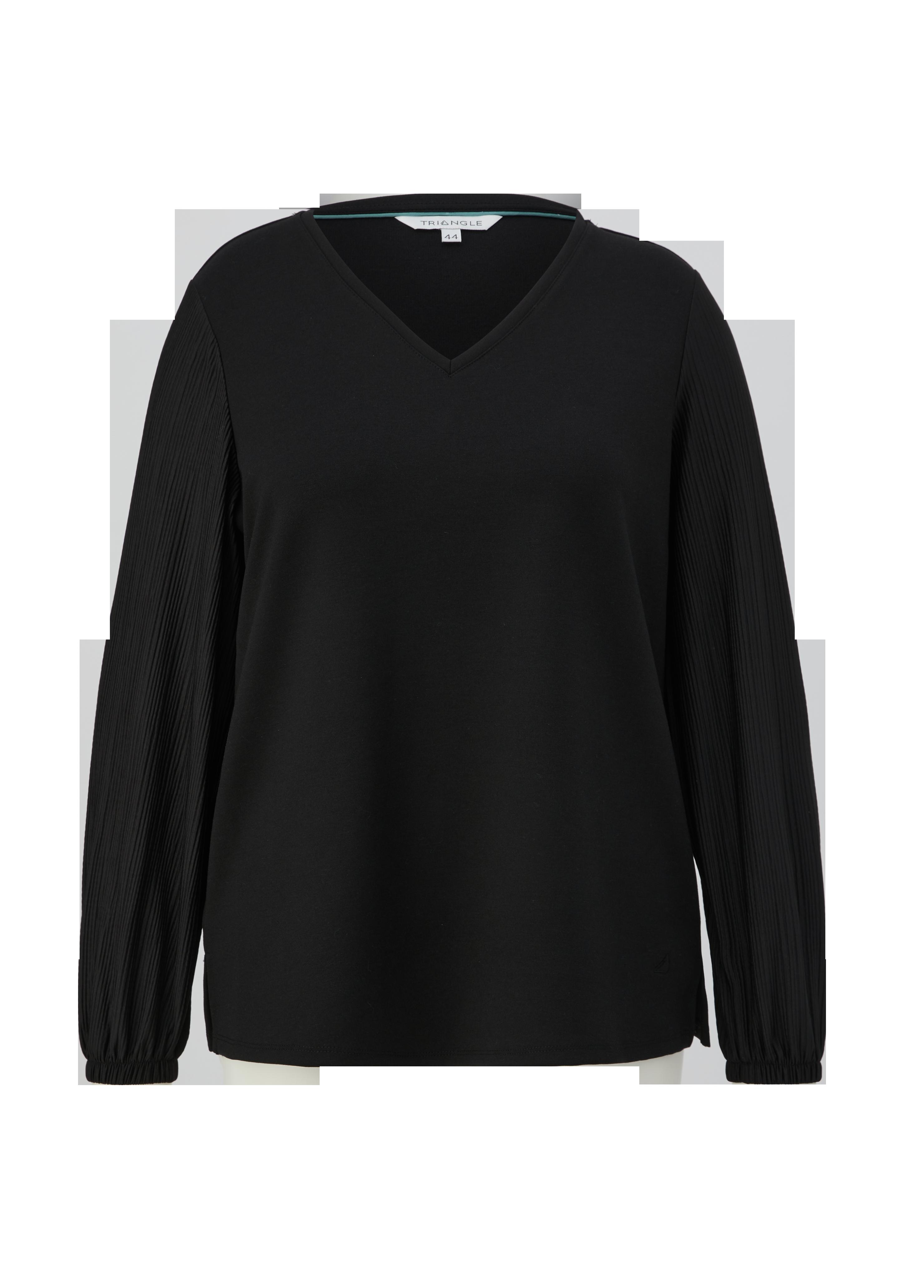 Blusenshirt mit plissierten Ärmeln  2138804-9999