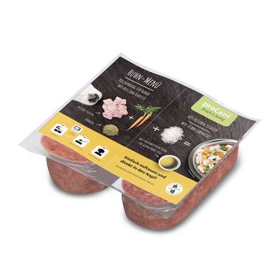 proCani Menü frisch & fertig Huhn, Karotte und Reis