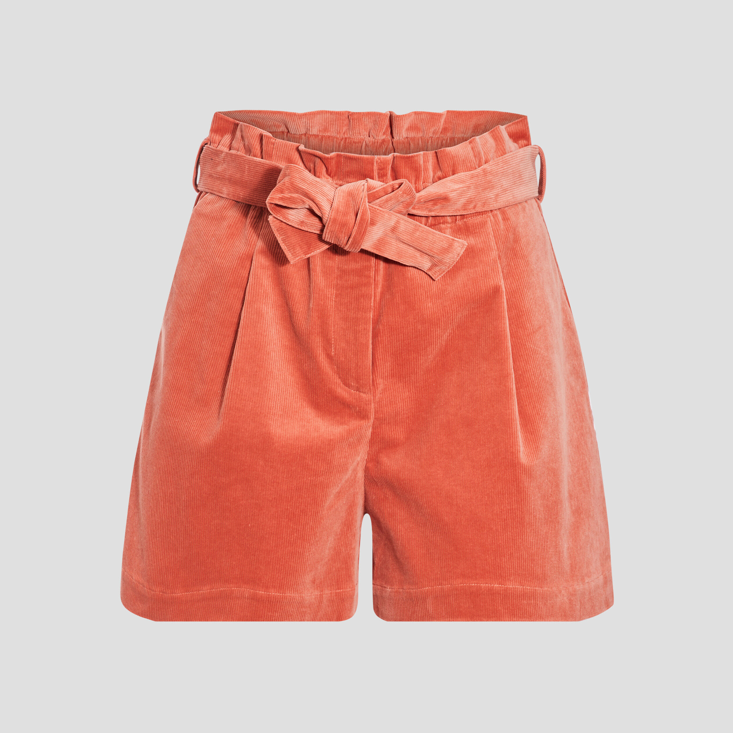 Short paperbag velours jaune moutarde femme | Cache Cache