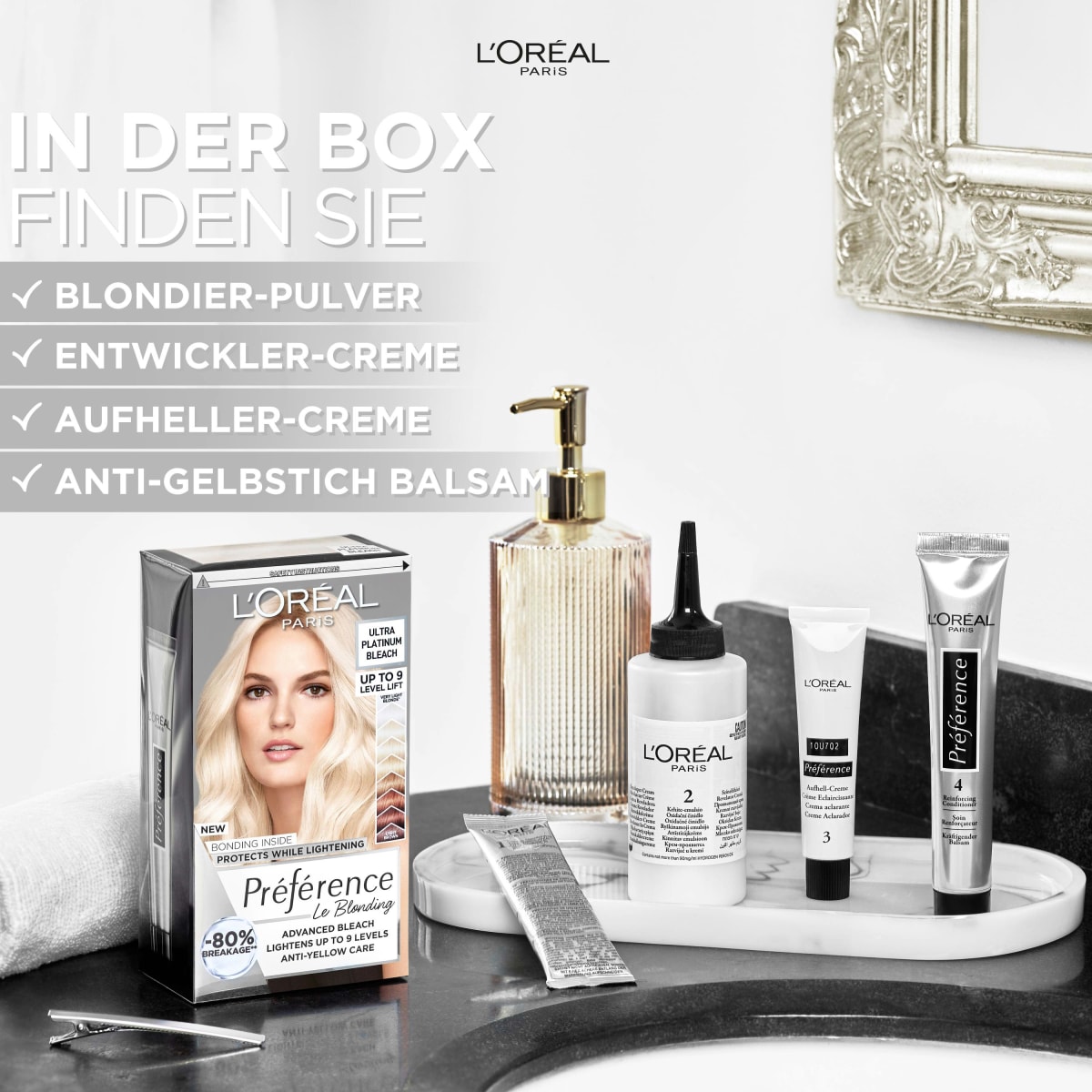 Haare Aufheller 9L Ultra Platinum, 1 St