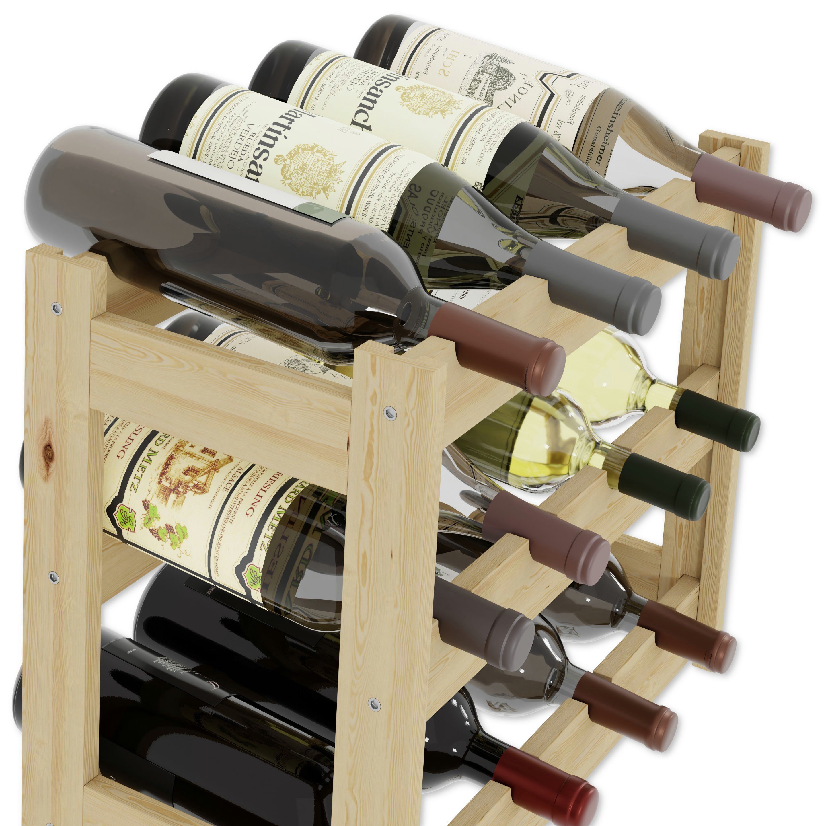 Lenmar Weinregal Lenmar Weinregal Weinregal Holz Flaschenregal für 12 - 91 Flaschen