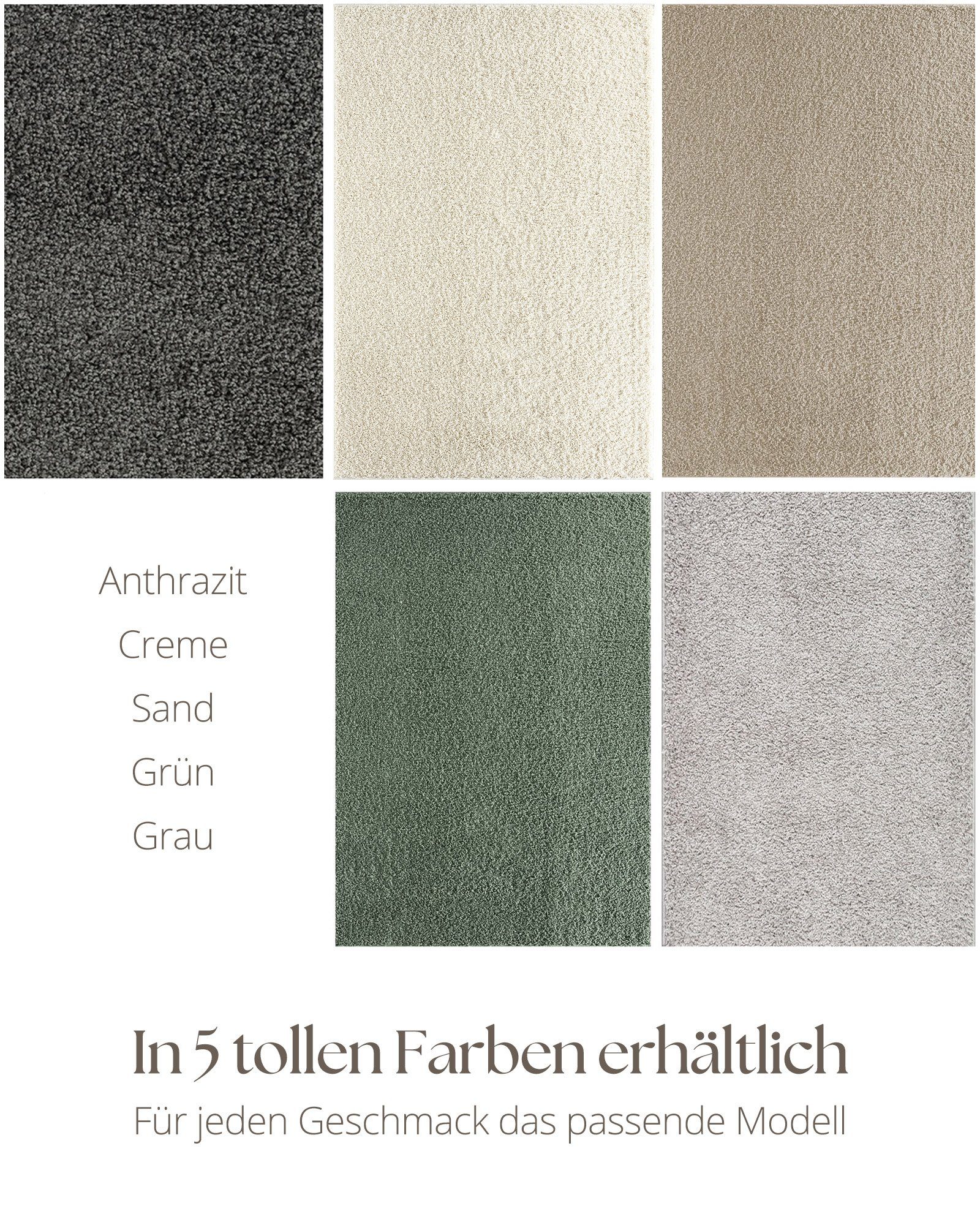 Hochflor-Teppich Foxy Shaggy Teppich, the carpet, Rechteck, Höhe: 30 mm, Langflor, Wohnzimmer, Schlafzimmer, waschbar, Anti-Rutsch