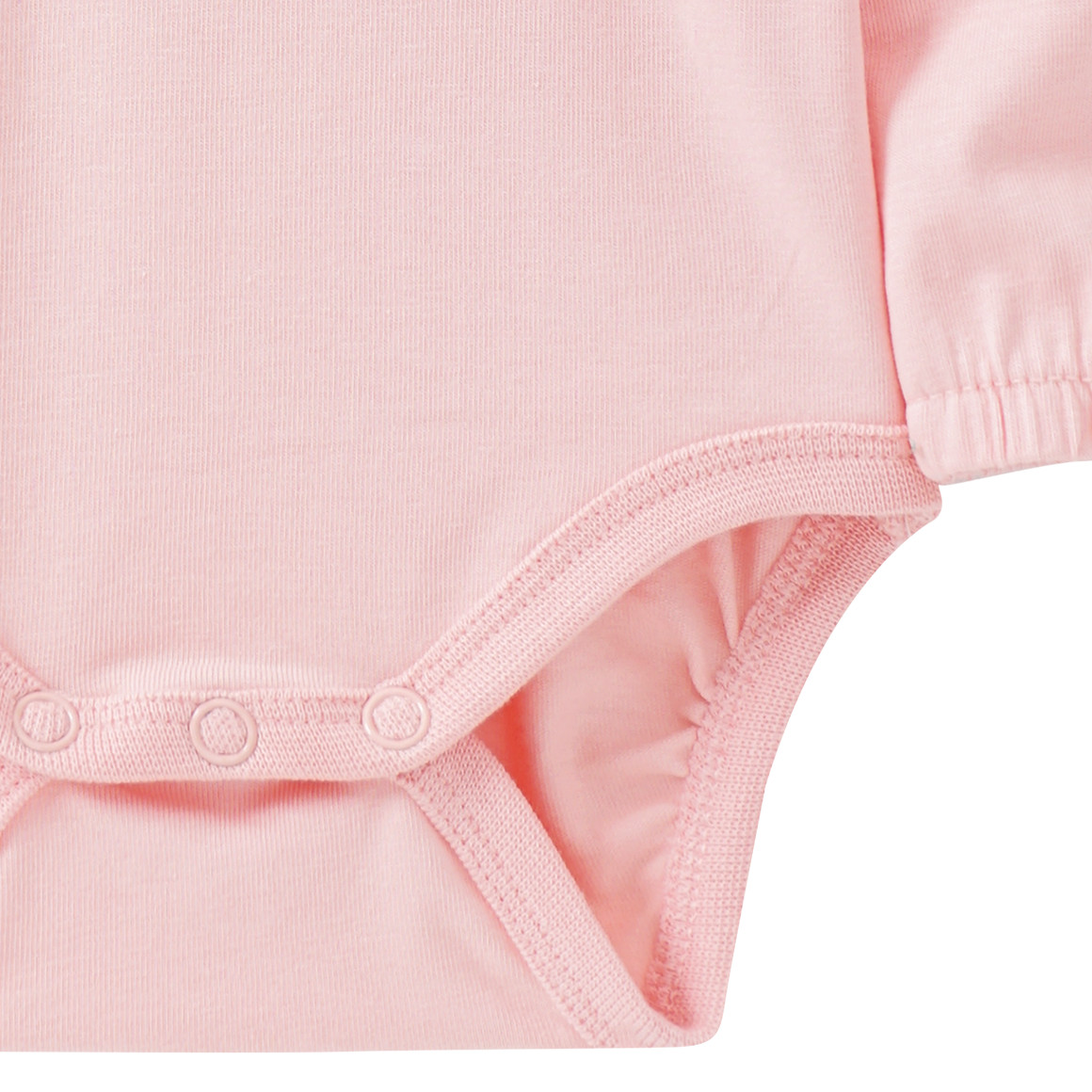 Baby Langarmbody mit Spitzenbesatz
