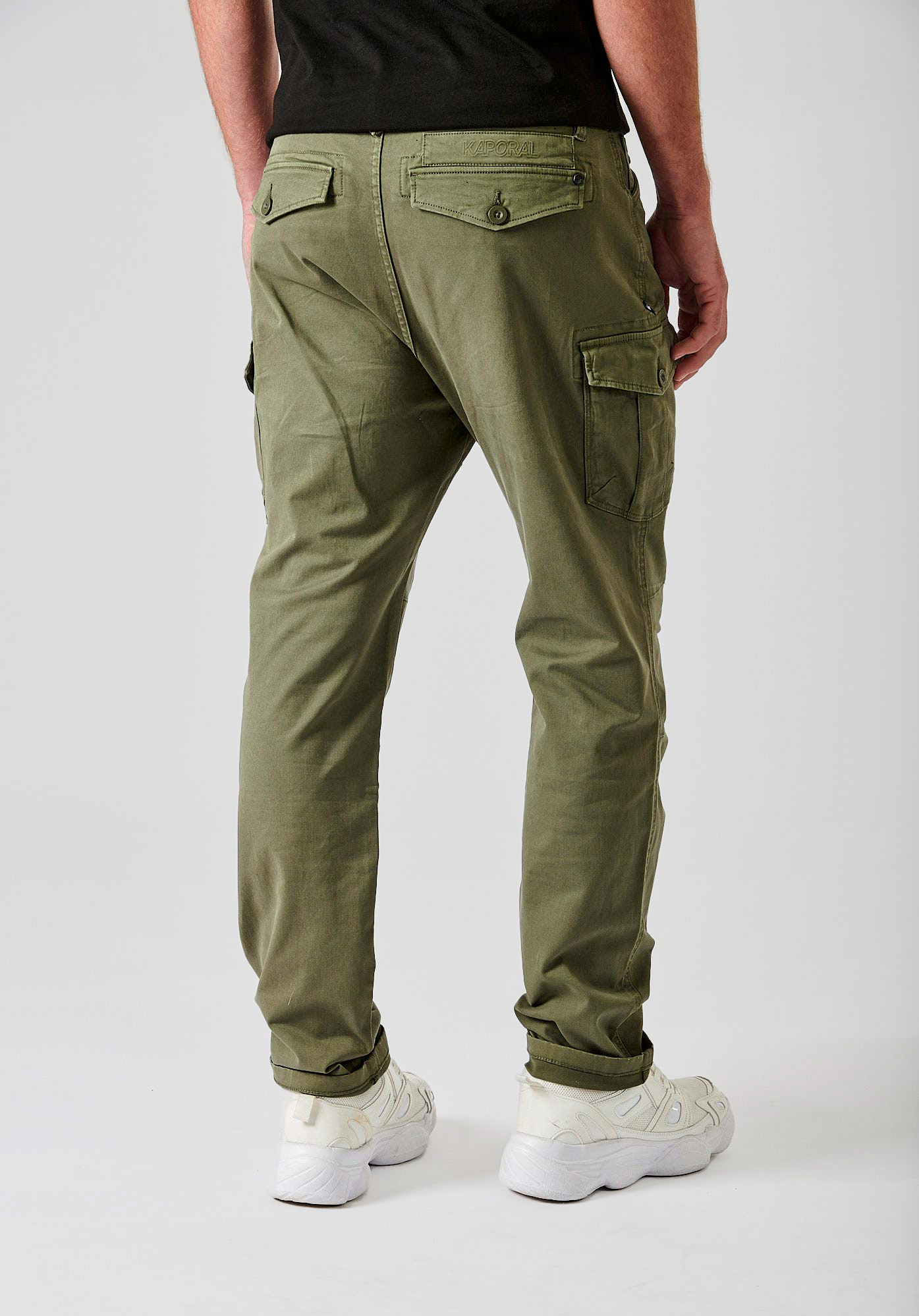 KALIS  Jean relaxed straight kaki homme