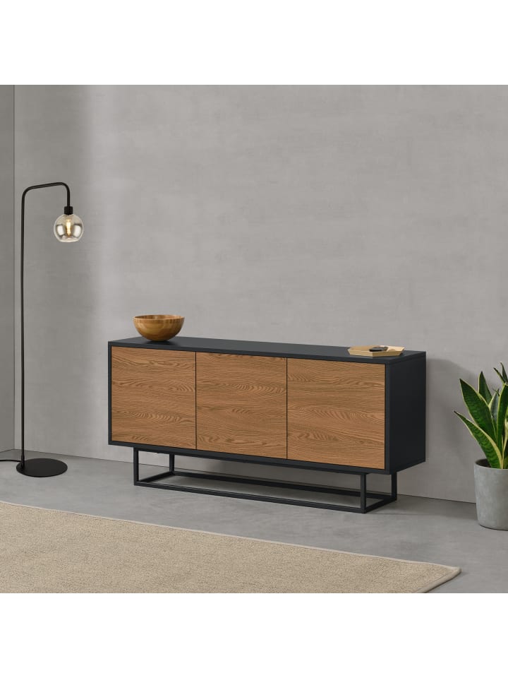 en.casa Sideboard Boxholm in Braun (H)55cm (B)120cm (T)30cm günstig kaufen onesize