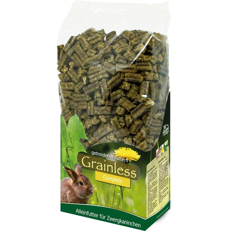 JR Farm Hauptfutter JR Farm Grainless Complete Zwergkaninchen 3x1,35 kg