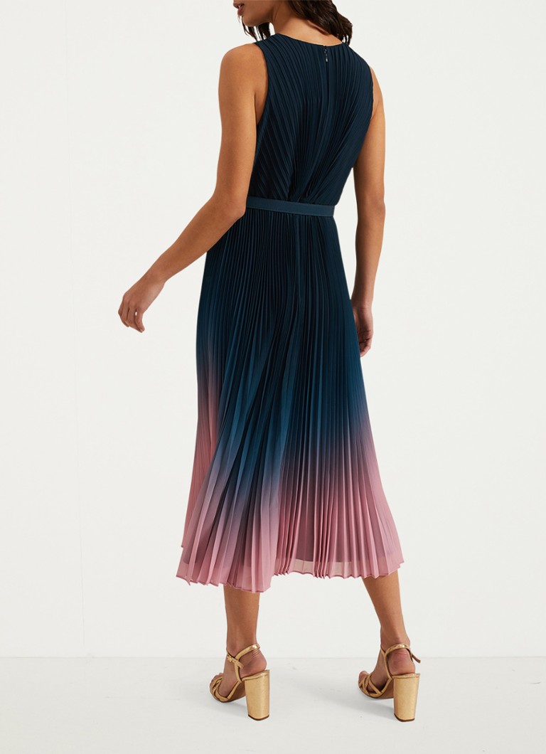 Phase Eight Simara Midikleid mit Gürtel und Falten
