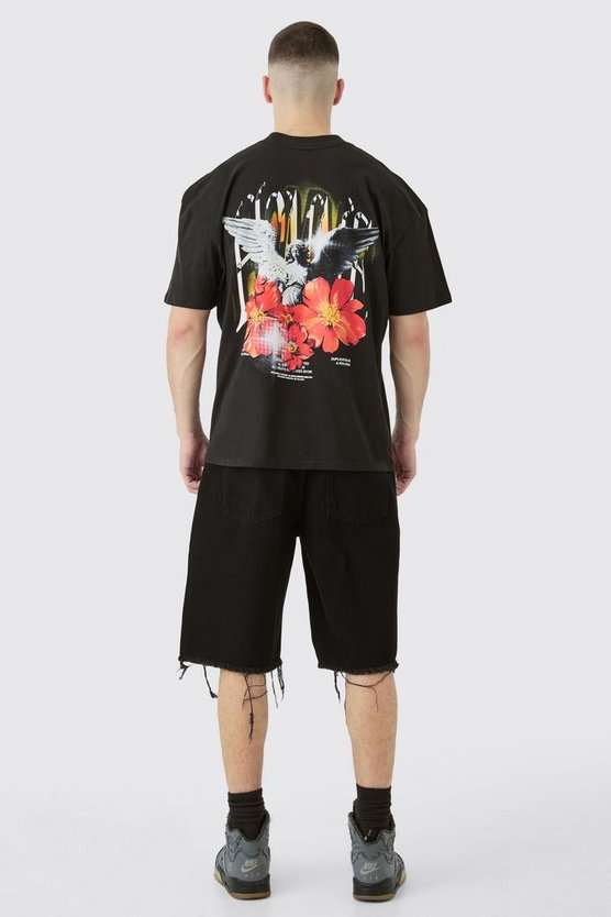 Tall lockere Twill Cargo-Shorts