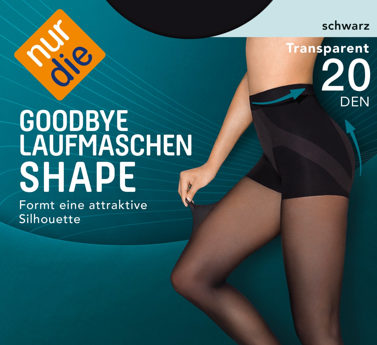 Strumpfhose Goodbye Laufmaschen Shape schwarz Gr. 38/40, 1 St