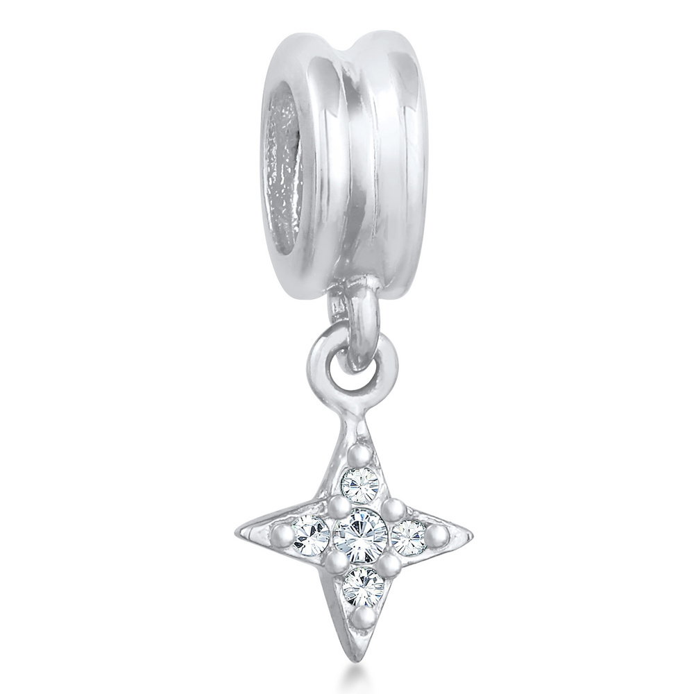 Nenalina Nenalina Amulette femme étoile scintillante avec cristaux en argent sterling 925 Pendentif
