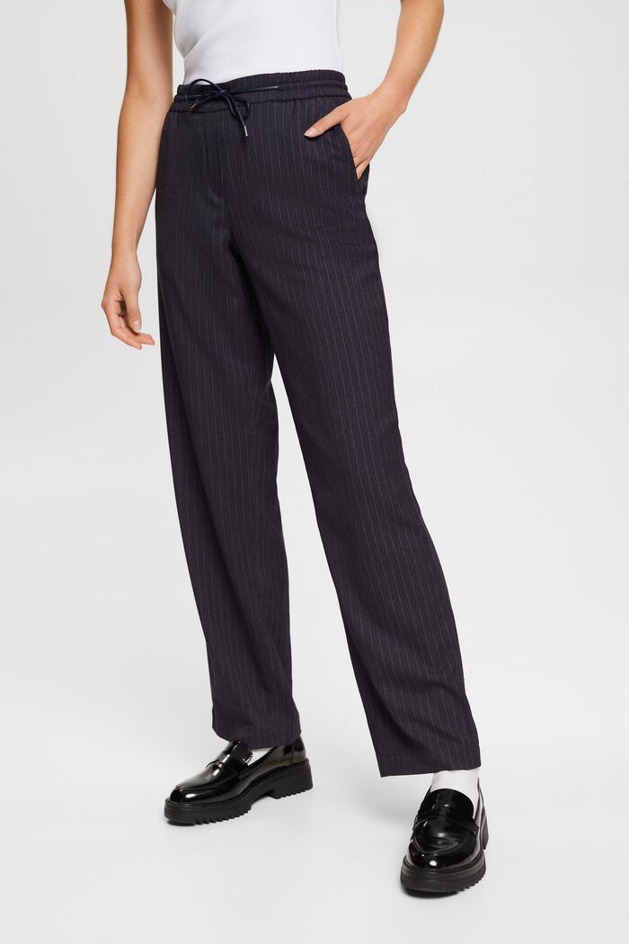 Mid-Rise-Hose mit Nadelstreifen im Jogger-Stil
