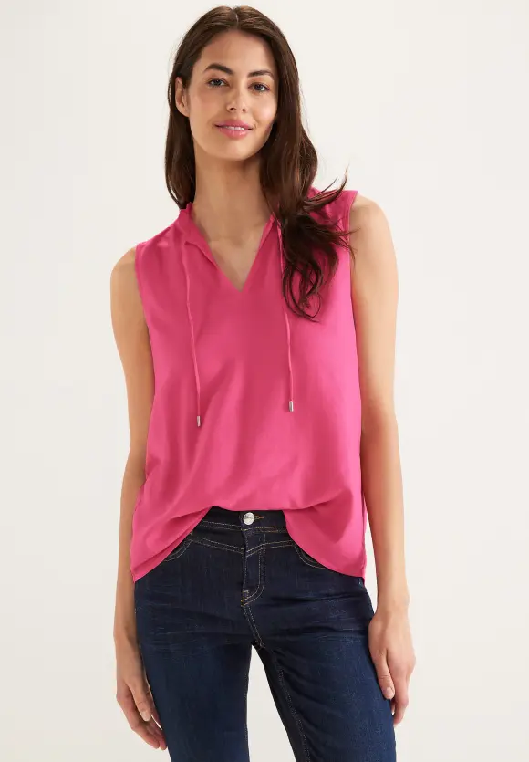 Street One Ärmellose Bluse mit Rüschen