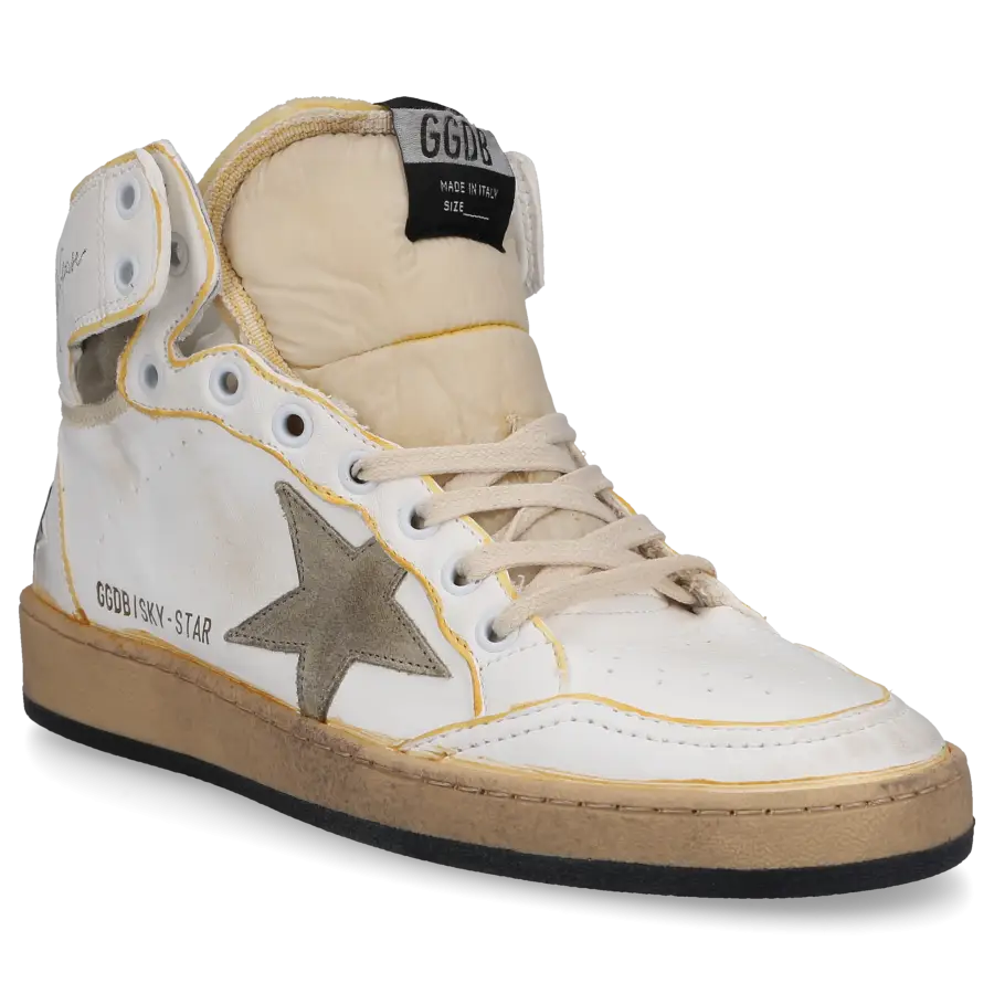 Golden Goose - Sneaker high SKY STAR Kalbsleder - weiß
