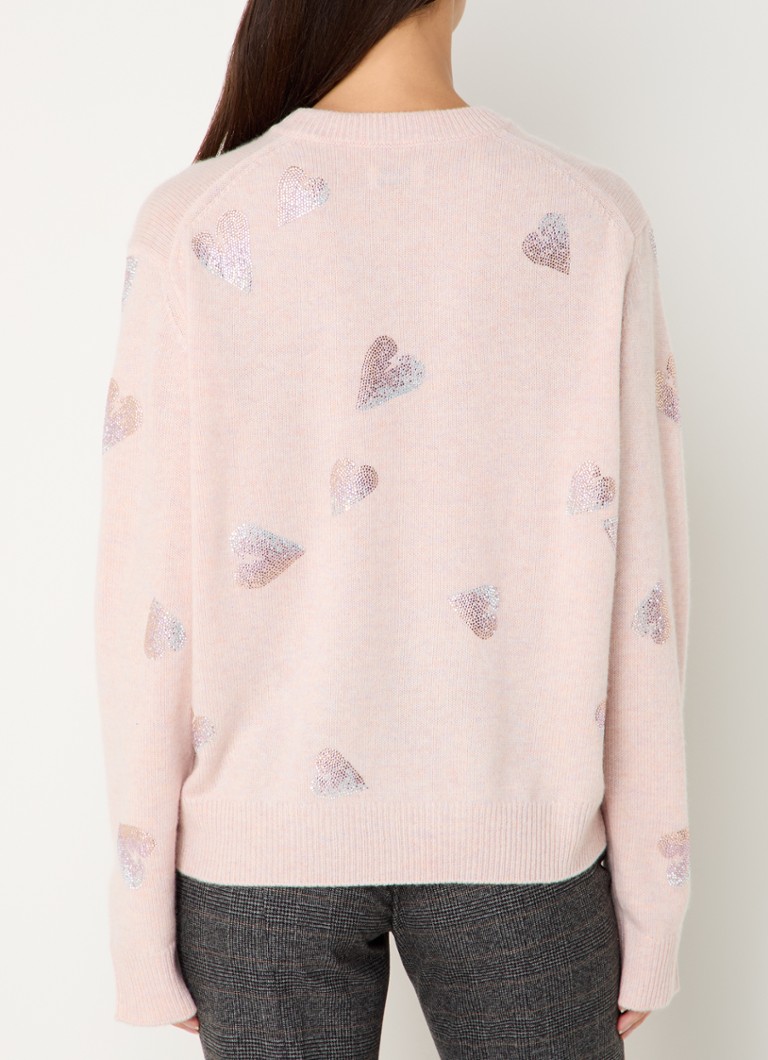 Zadig&Voltaire Pravis fine-knit cashmere sweater with rhinestones