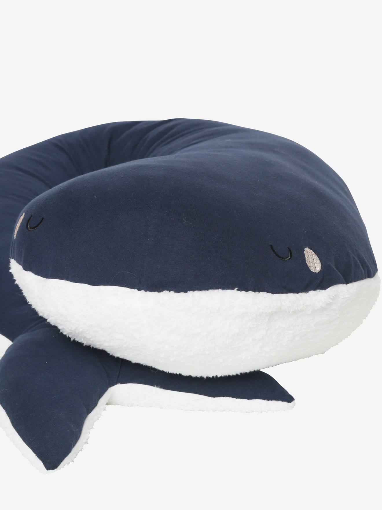 Coussin d'allaitement Baleine bleu/ivoire