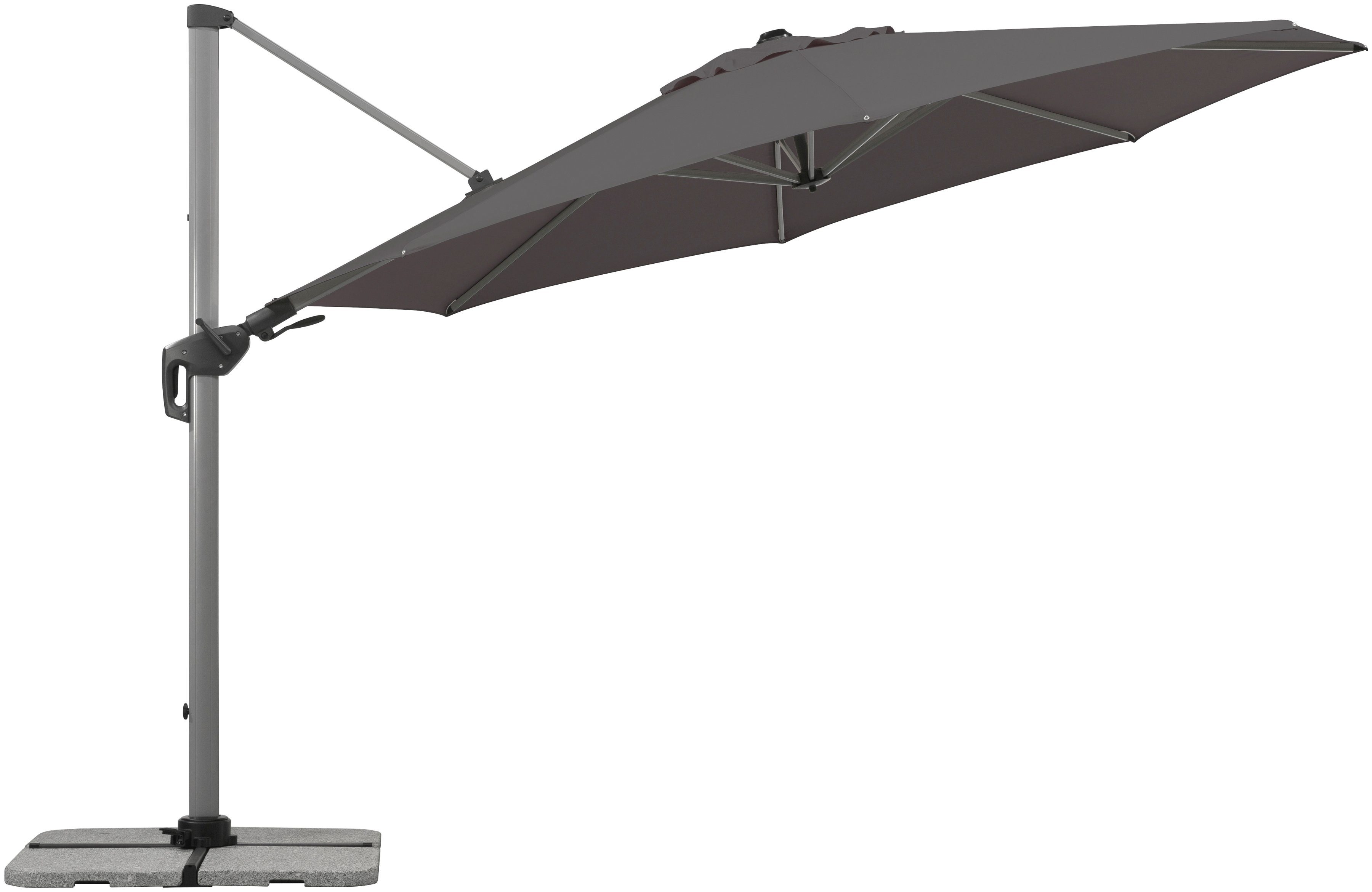 Schneider Schirme Ampelschirm Bermuda, LxB: 410x342 cm, mit Schirmständer, ohne Wegeplatten