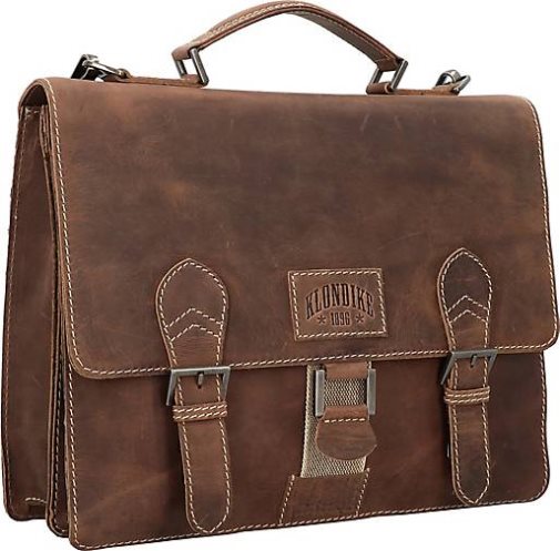 Klondike 1896 Liam Aktentasche Leder 38 cm Laptopfach