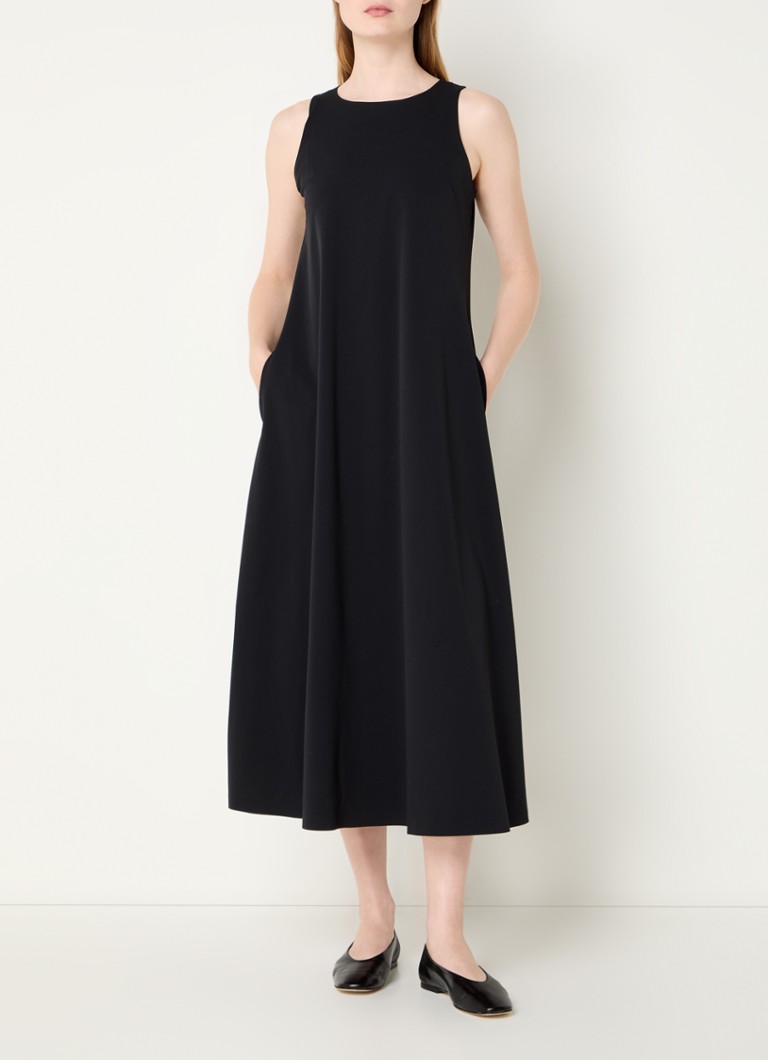 Vestido midi Pier de MaxMara en tejido elástico con bolsillos laterales.