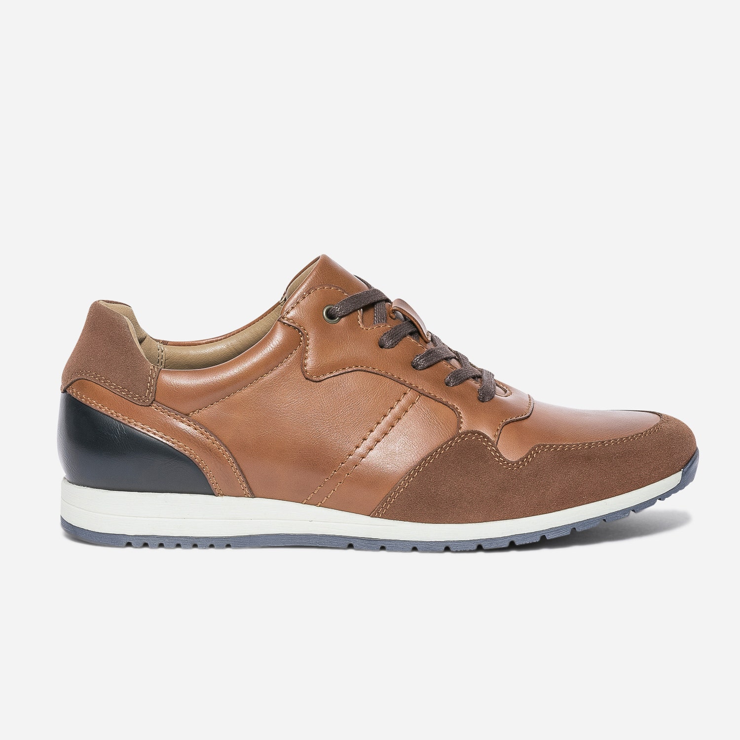 Tennis cognac et marine bi matière