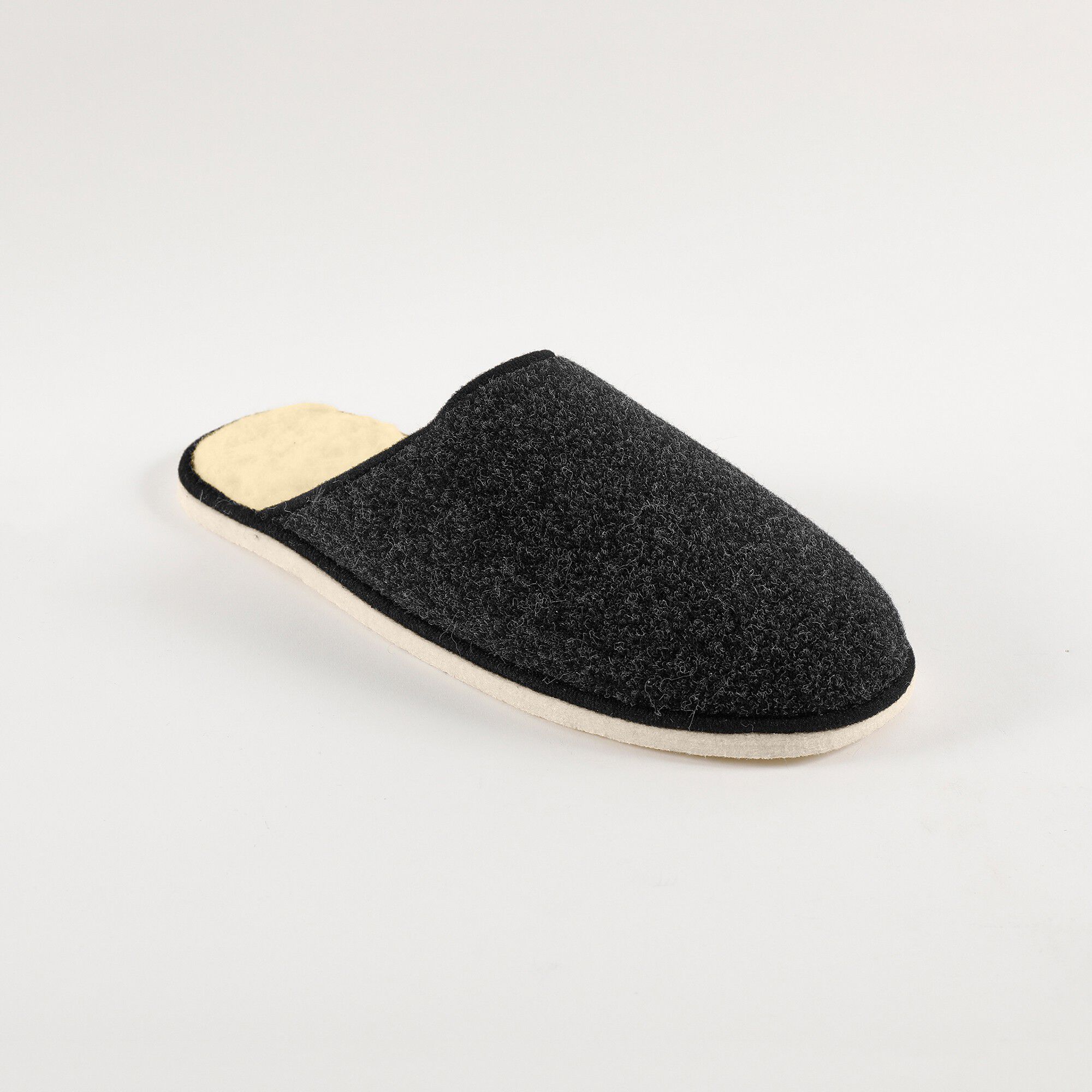 Mules homme silencieuses fourrées laine