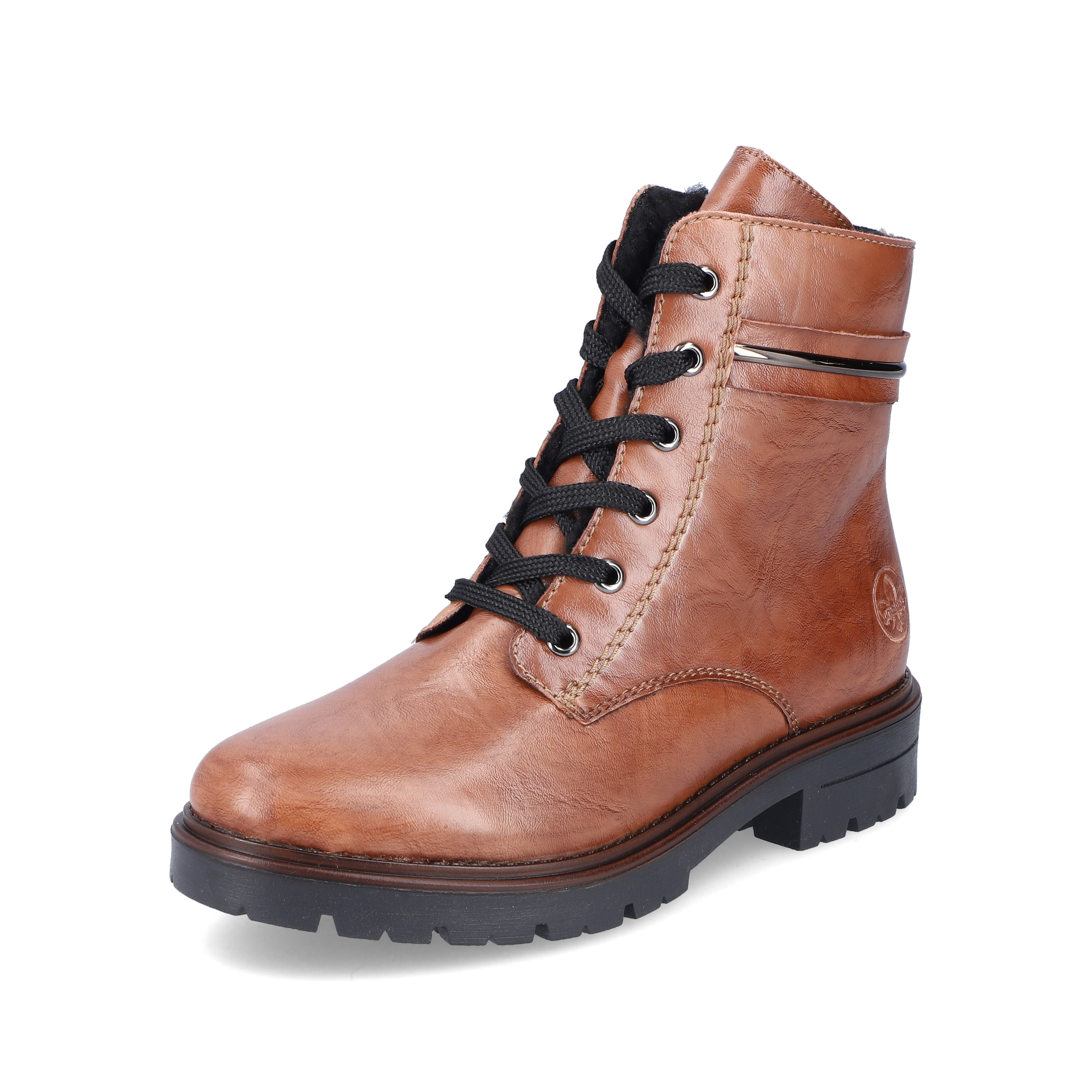 Rieker Damen Schnürstiefel kupferbraun