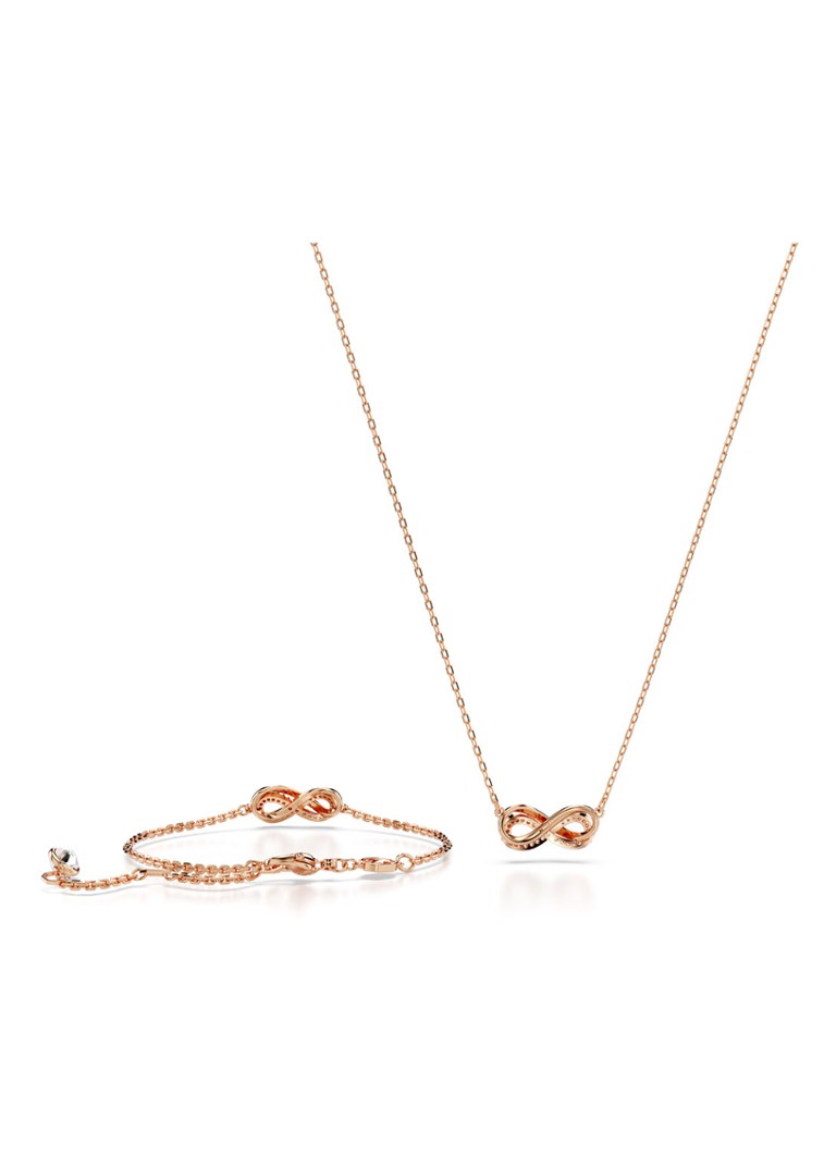 Swarovski Hyperbola set of necklace and bracelet gold-plated