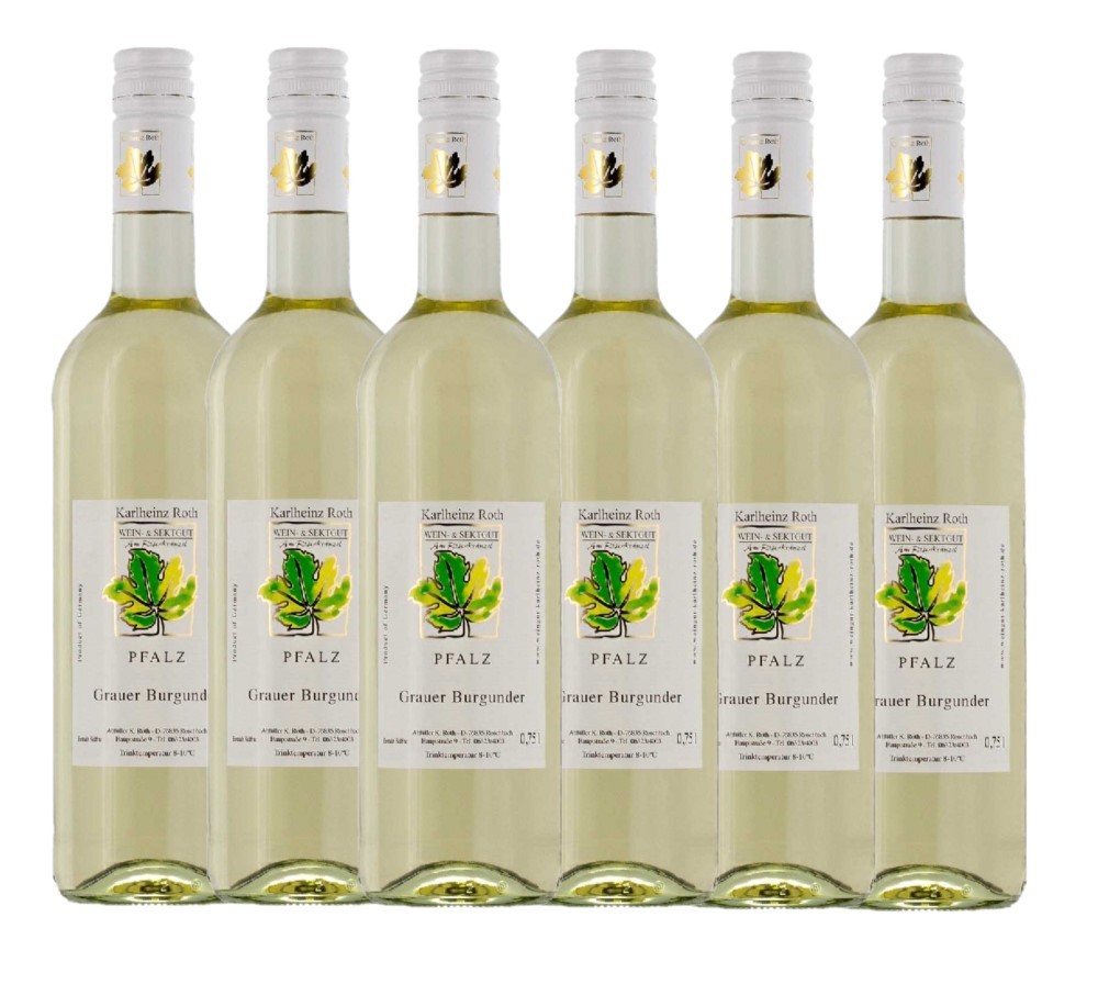 Wein- & Sektgut Karlheinz Roth Weingut Karlheinz Roth Grauer Burgunder QbA 2023 - 6er Karton