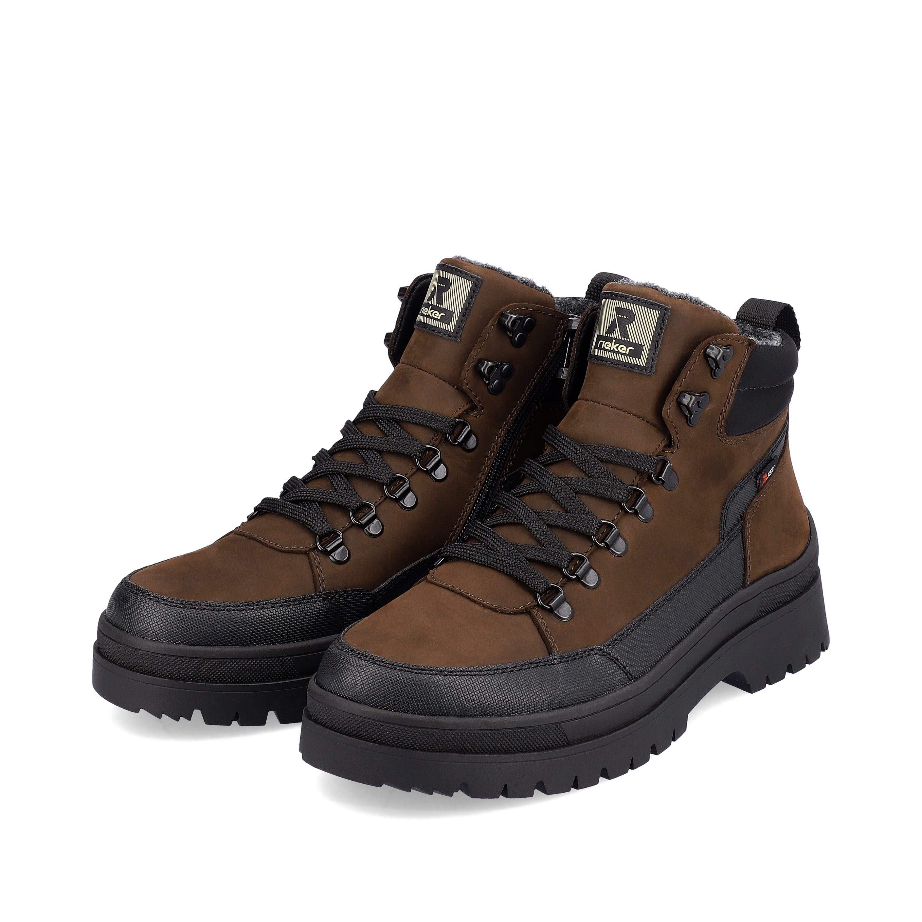 Rieker Herren Schnürstiefel nut-brown noir