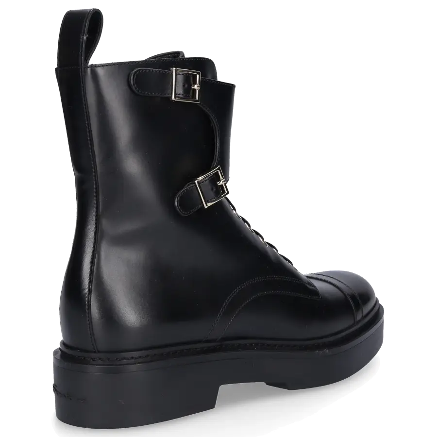 Santoni - Stiefeletten 59003 Kalbsleder - schwarz