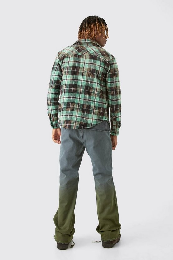 Tall lockere Twill-Schlaghose mit Farbverlauf
