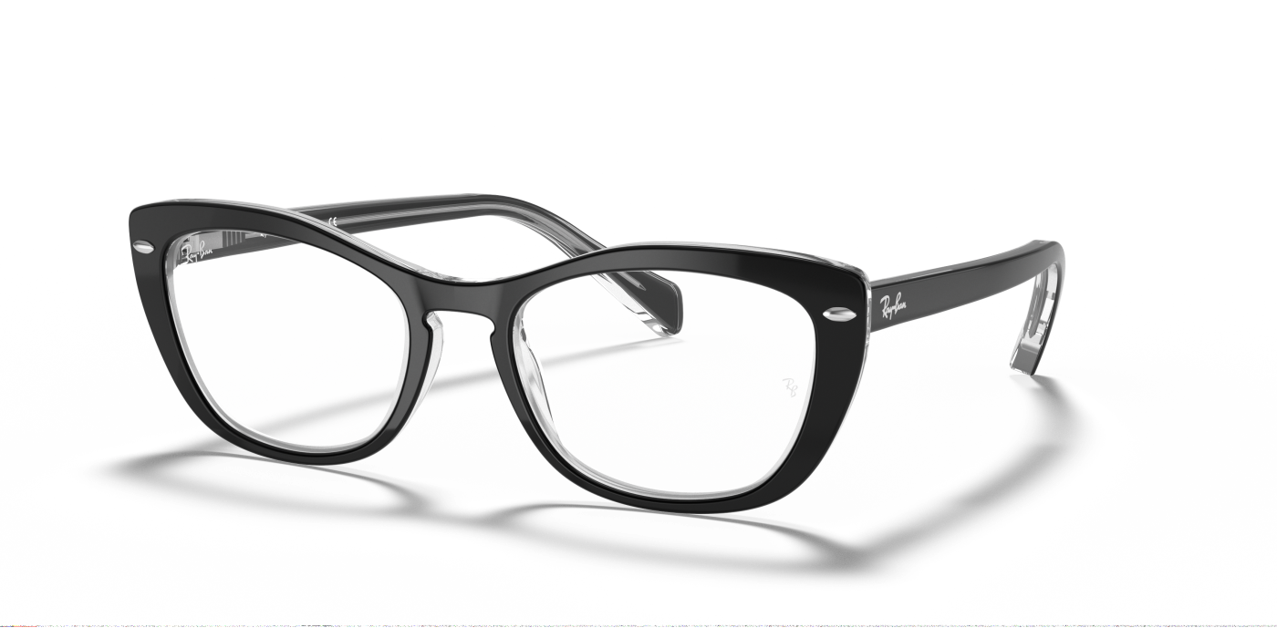 RB5366 OPTICS - Negru lucios pe transparent