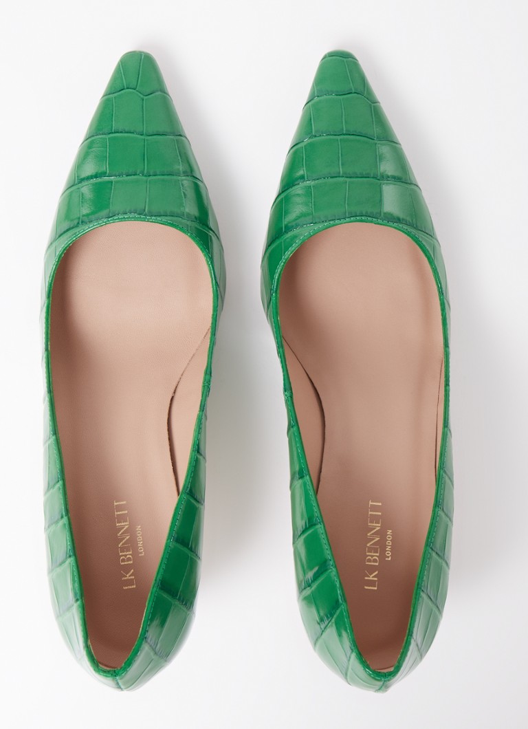 Pantofi cu toc din piele cu efect de crocodil Ava de la LKBennett
